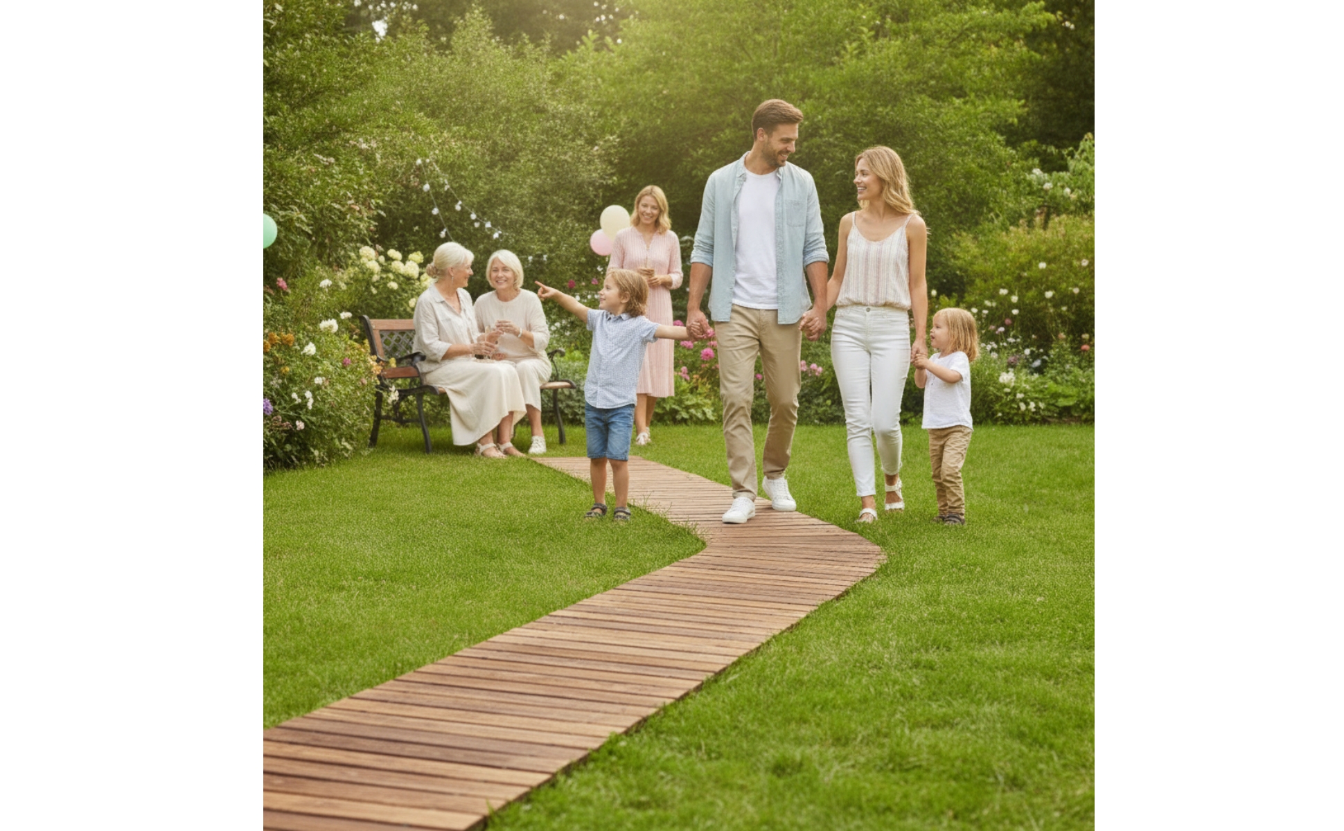 Roll-up Wooden Walkway Flexible Roll-out Garden Mat Portable for Backyard, Lawn