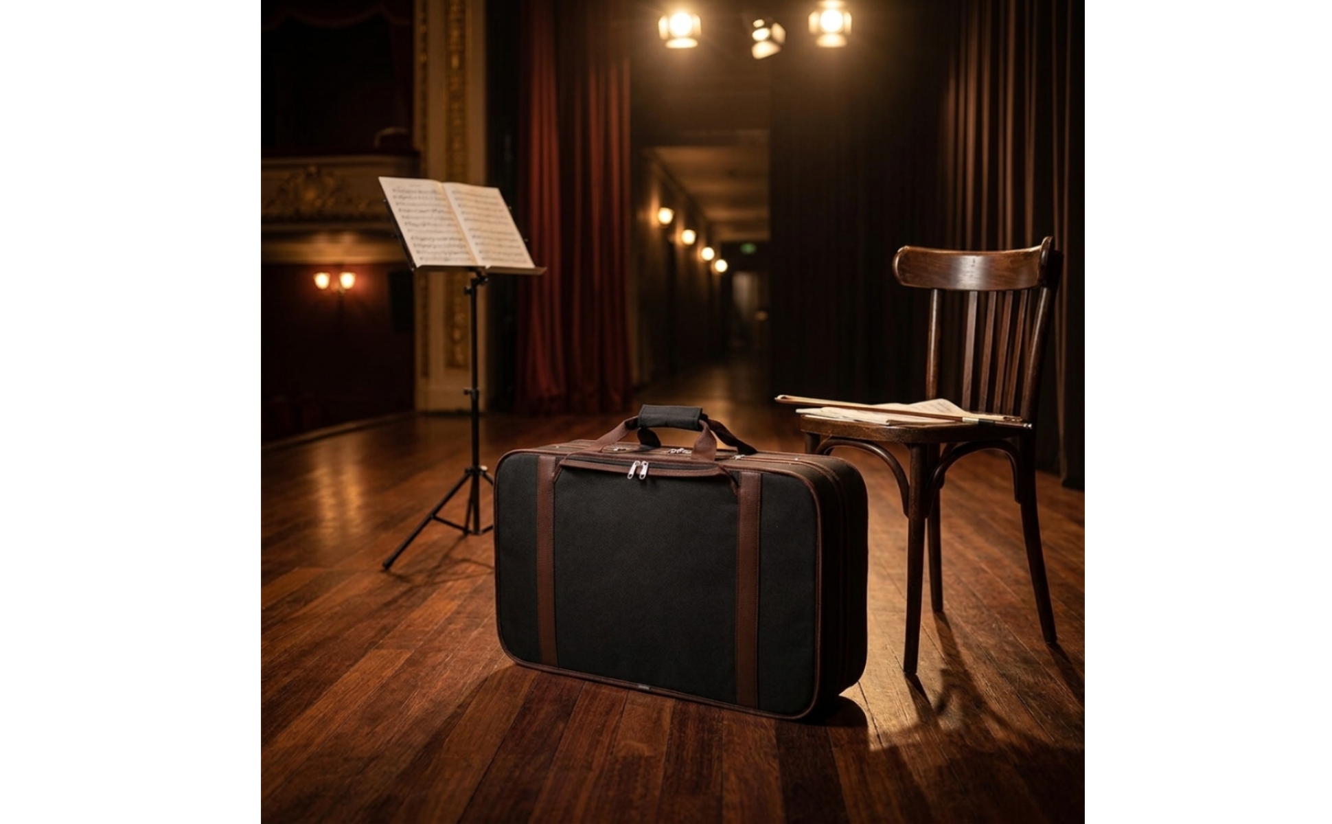 Four-Instrument Violin Case Hard-Shell Multiple Violin Case Rectangular