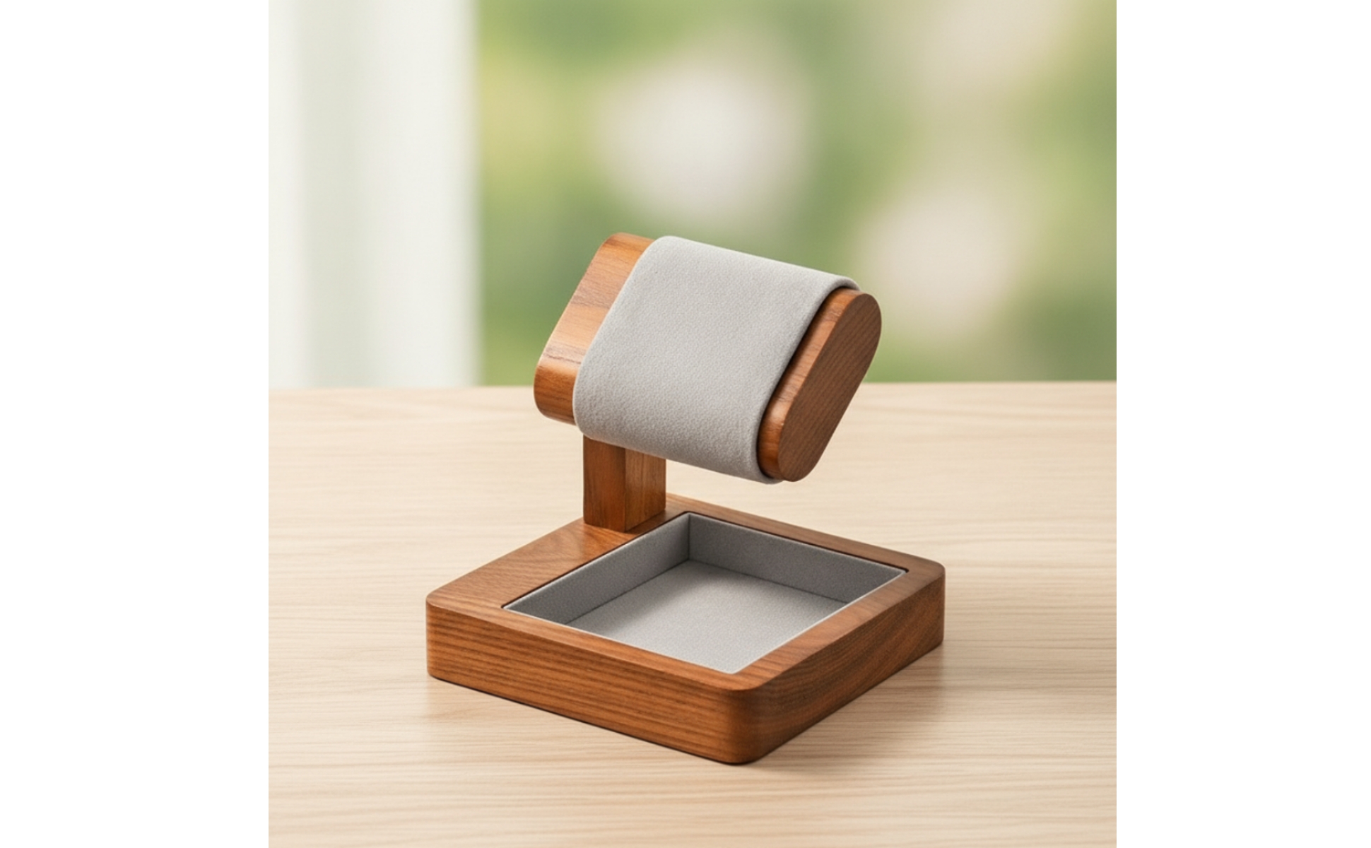 Watch Display Stand with Tray Compact Watch Display Rack Slim for Dresser