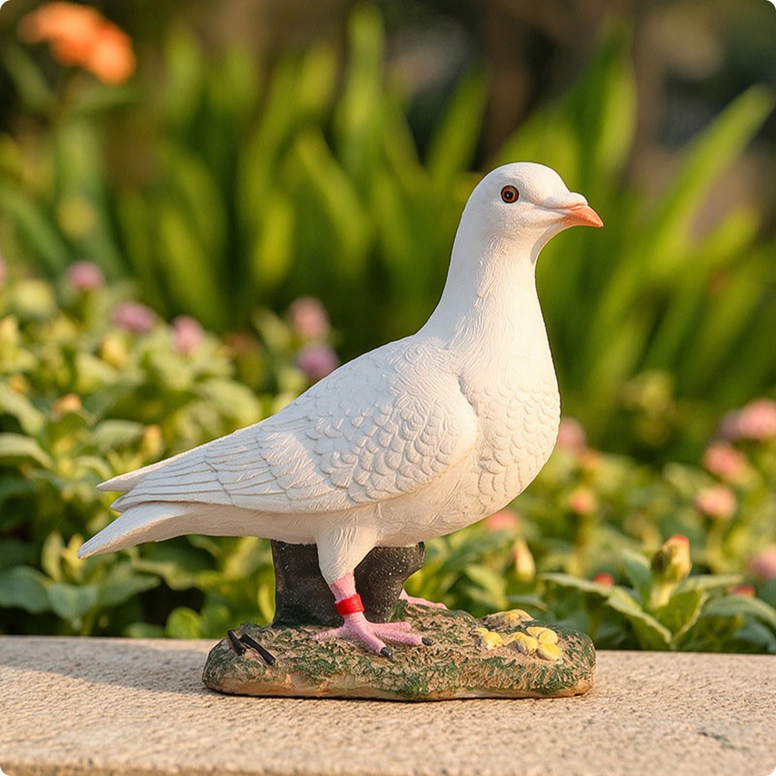 Pigeon Figurine Ornamental Bird Statue Charming for Garden
