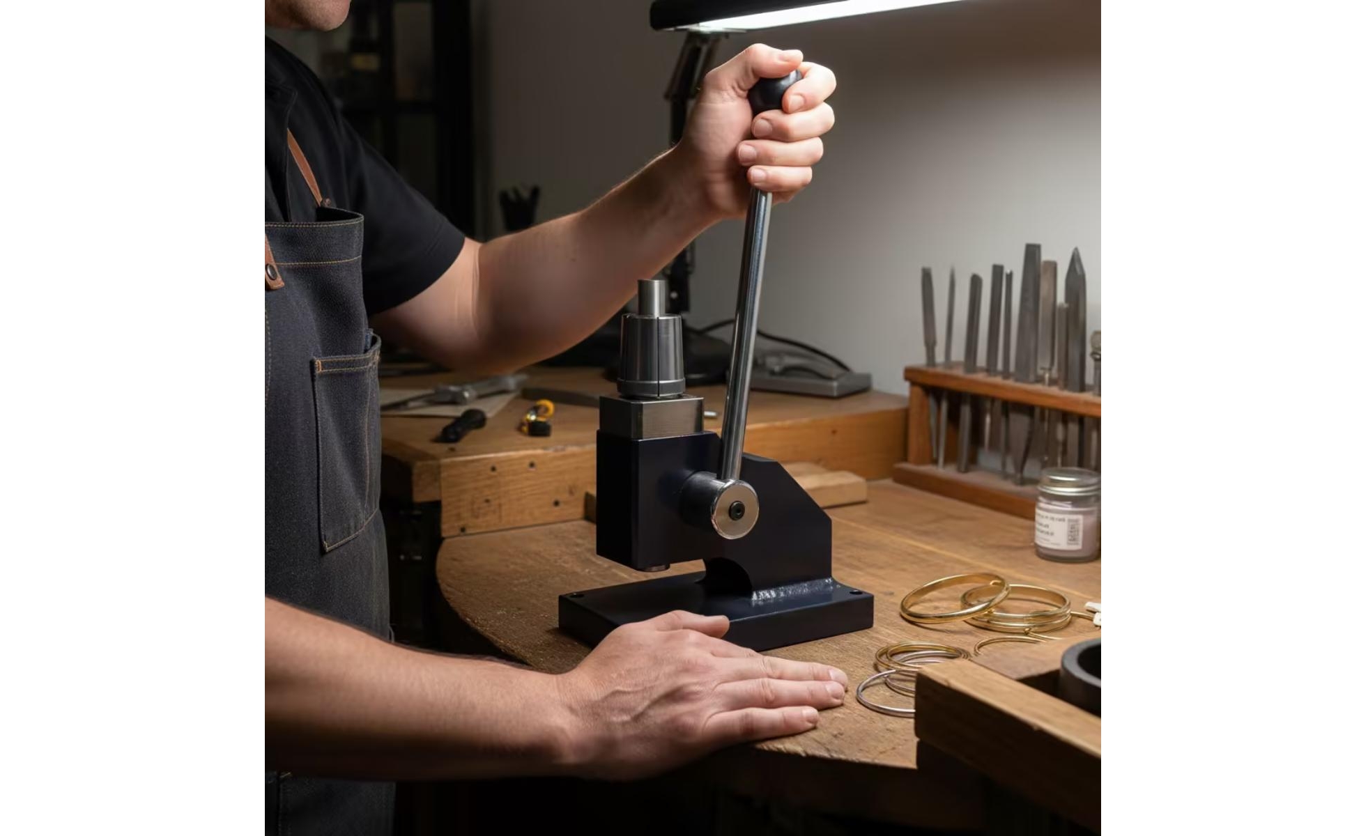 Bracelet Expander with Dies Hand-Operated Bracelet Expander Bench-Mounted