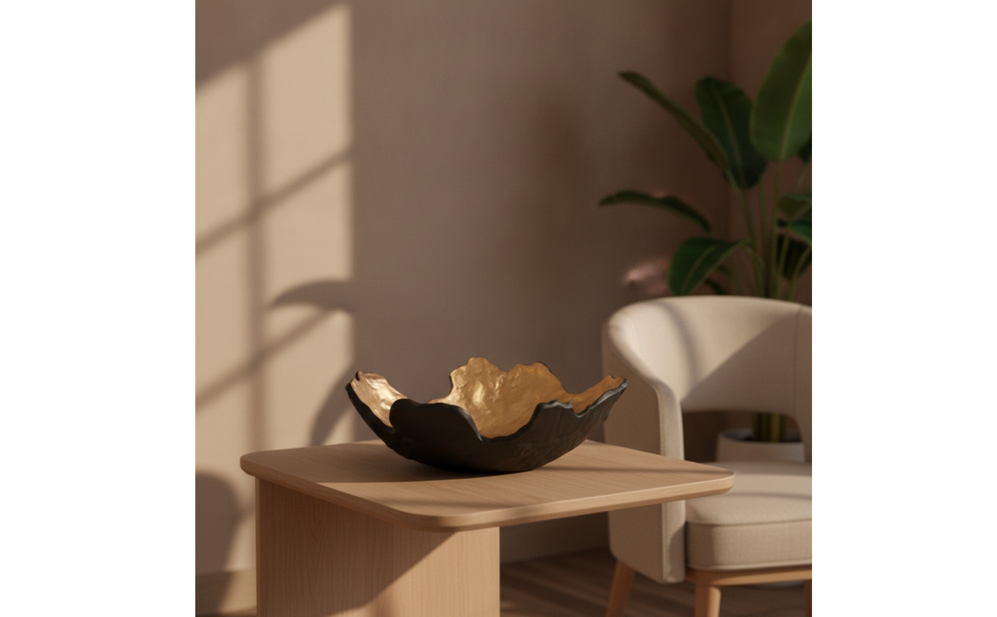 Irregular Decorative Bowl Wabi-Sabi Decorative Fruit Tray Artisanal for Tabletop