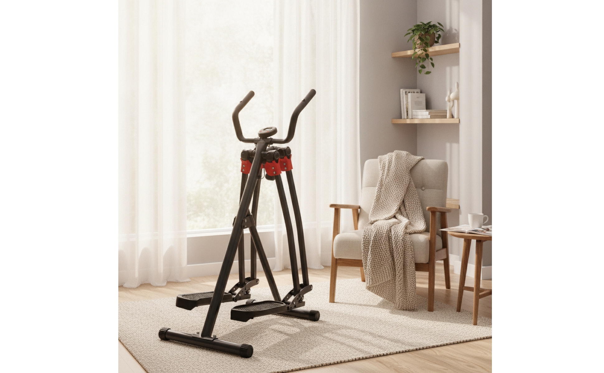 Space Strider Indoor Air Strider Low-Impact for Home Gym, Small Areas, Beginners