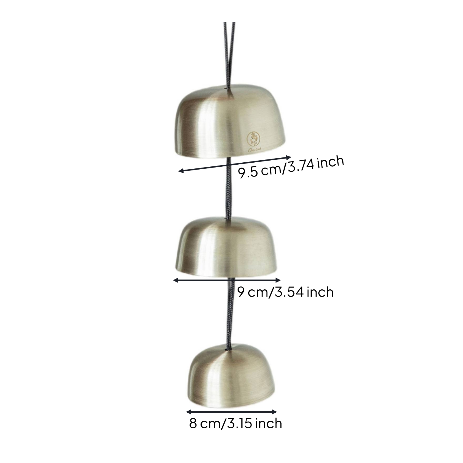 Percussion Chime with Striker Graduated Hanging Chime Clear for Meditation