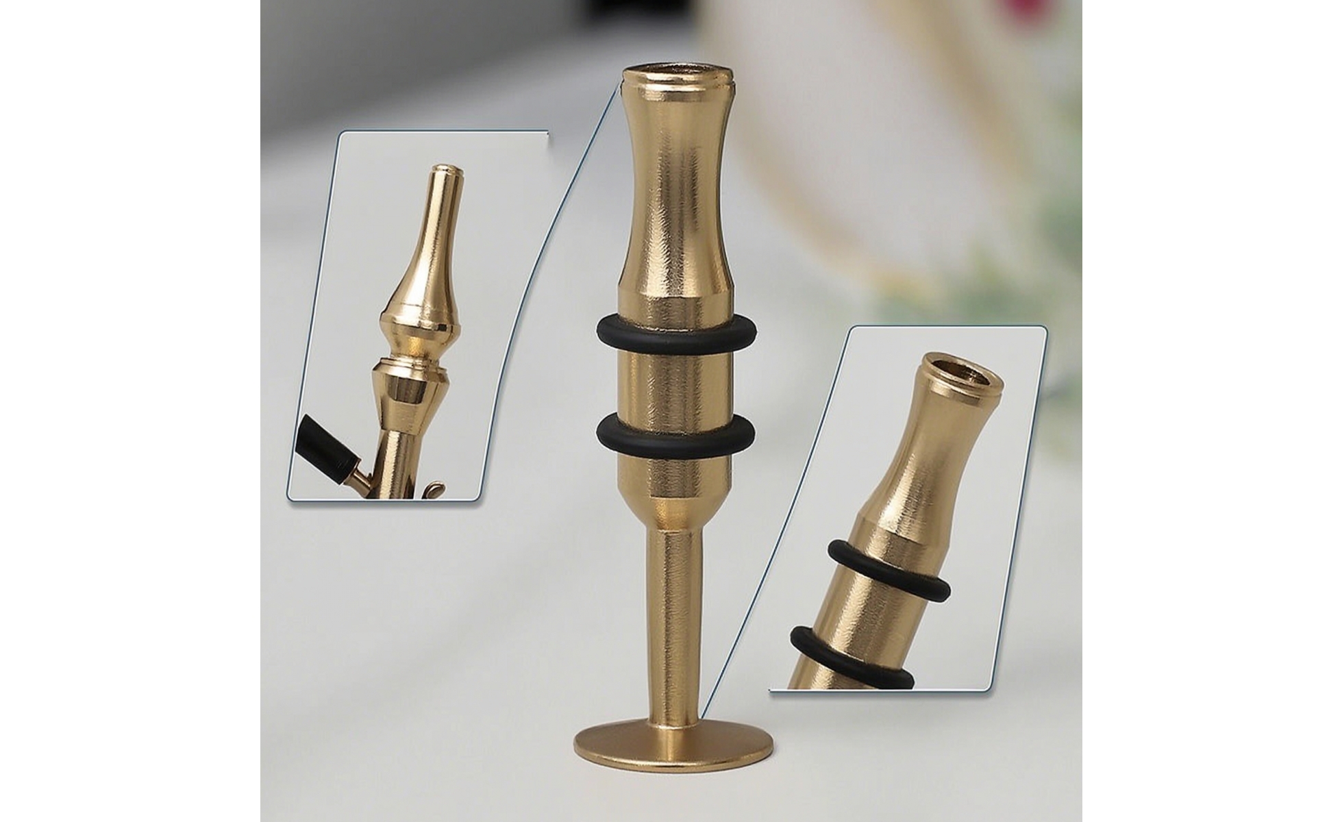 Mouthpiece Practice Tool Brass-Colored Embouchure Practice Tool Metal for Travel