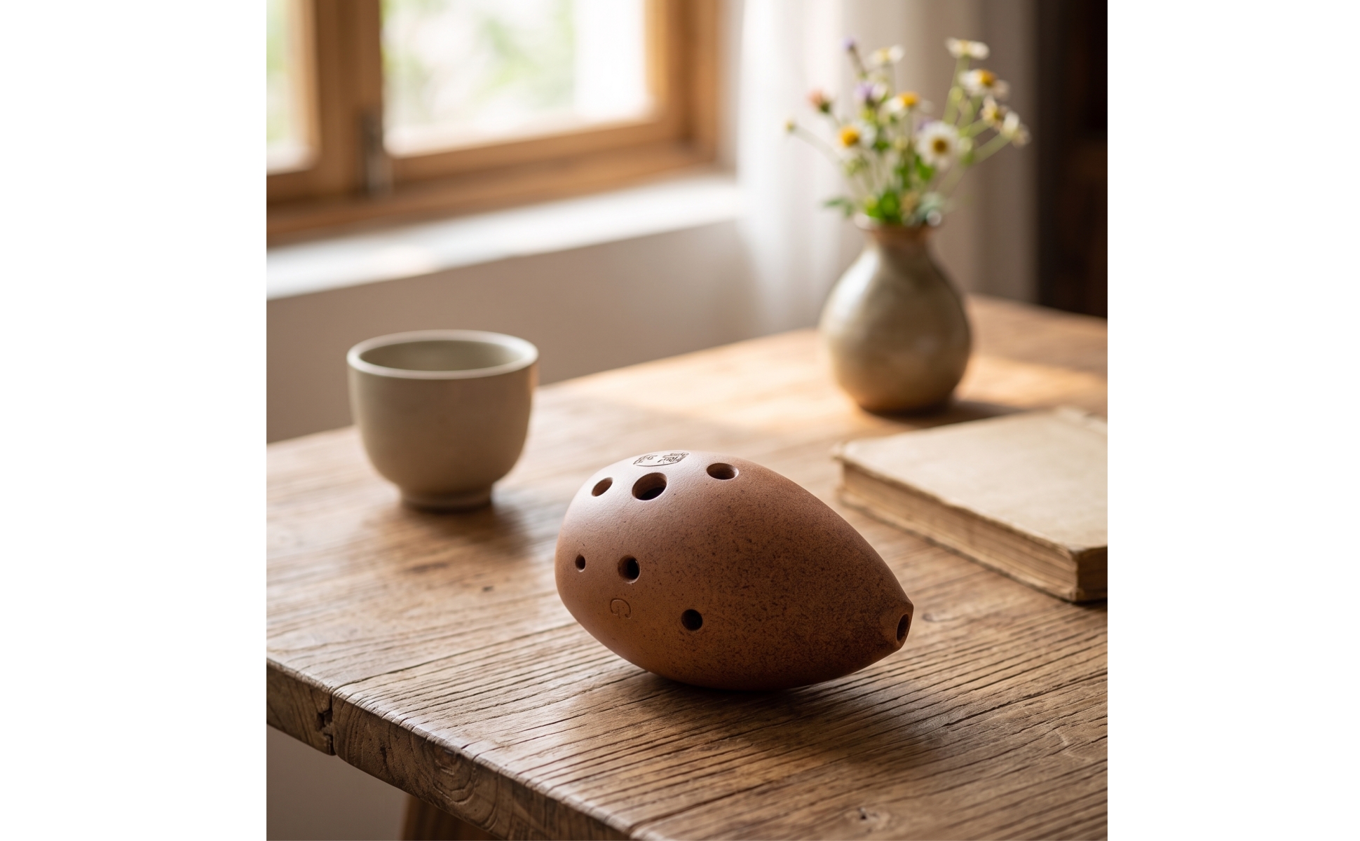 Ceramic Xun with 8 Holes G Key Xun Traditional for Practice, Beginners, Students