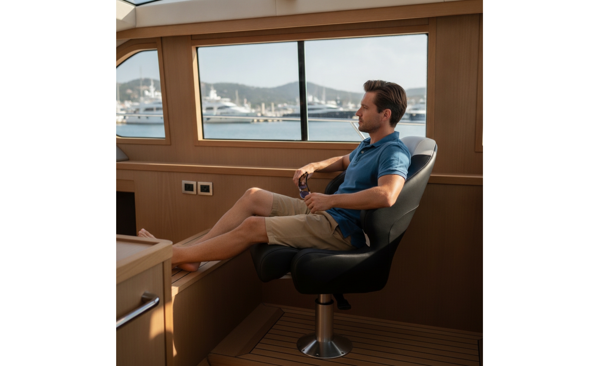 Boat Seat with Leg Support Marine-Grade High Back Boat Seat Waterproof