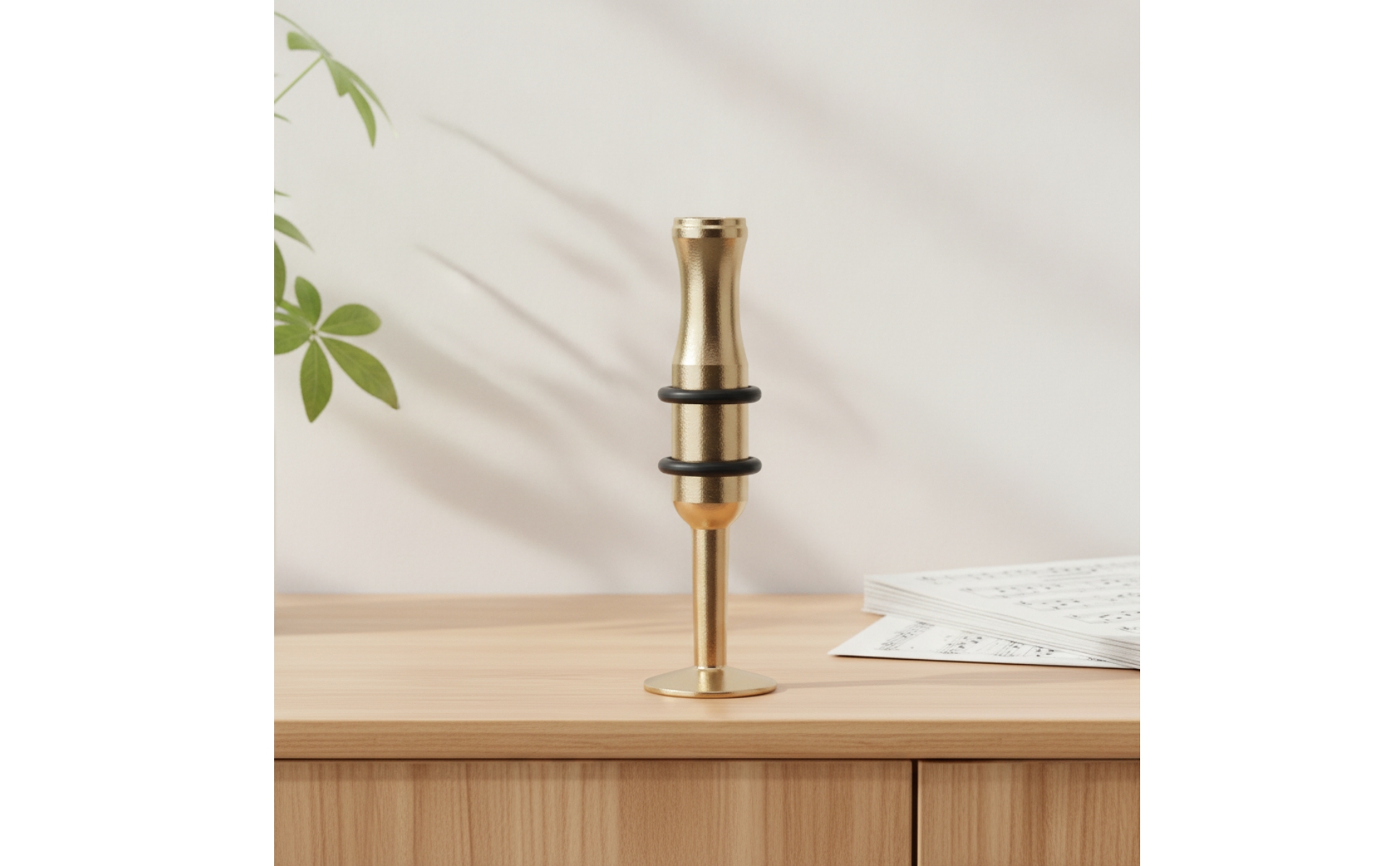 Mouthpiece Practice Tool Brass-Colored Embouchure Practice Tool Metal for Travel