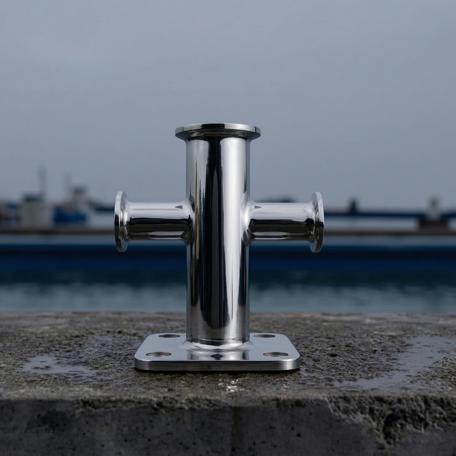 Single Cross Bitt Bollard Bolt-down Cross Bitt Bollard Sturdy for Boats