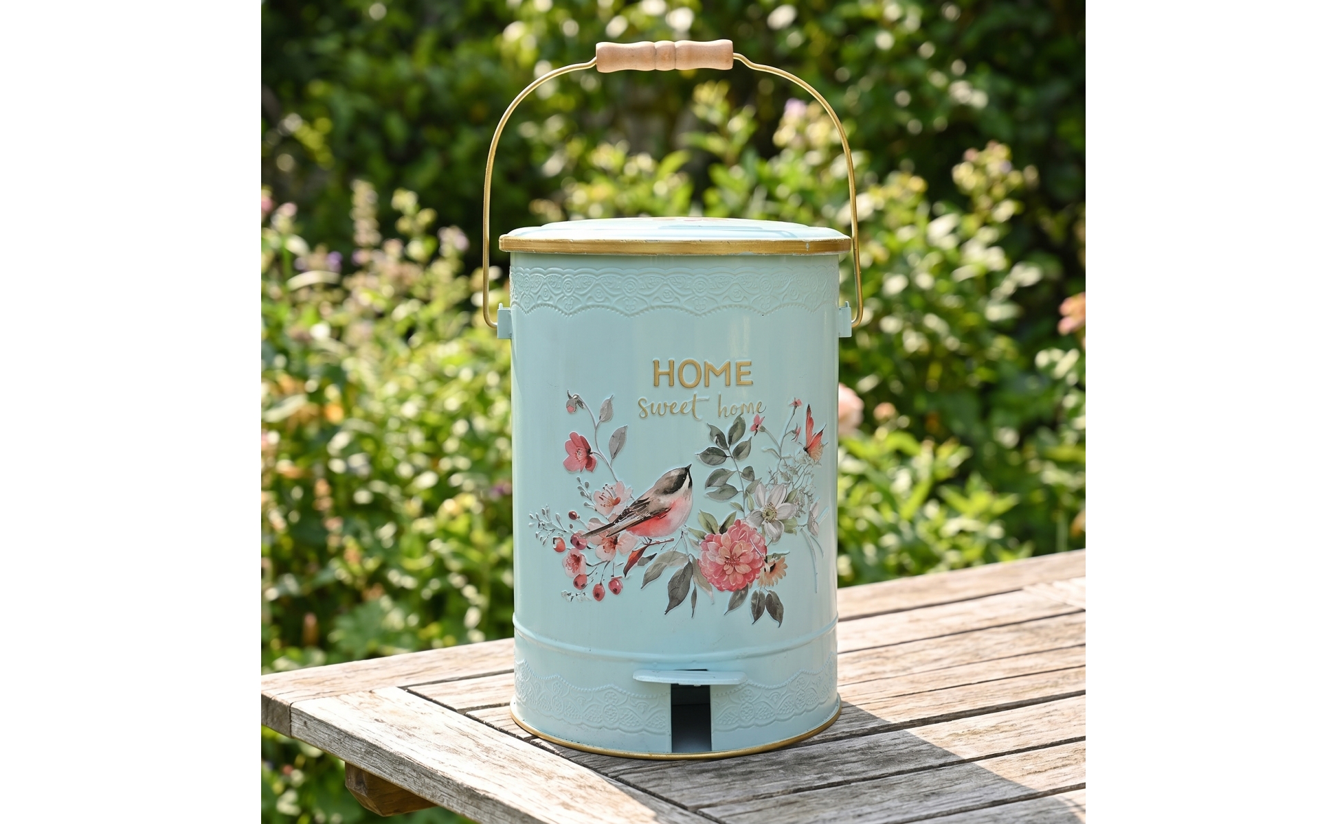 Trash Can with Pedal Handseffortless Pedal Bin Decorative for Kitchen, Bathroom