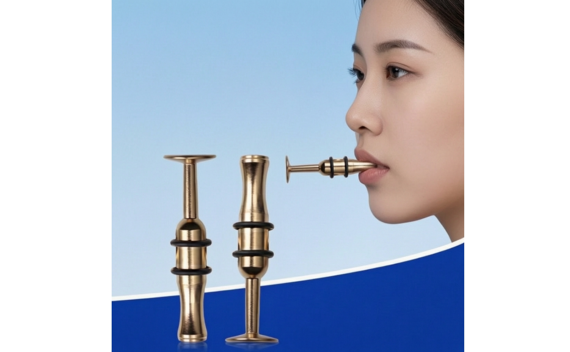 Mouthpiece Practice Tool Brass-Colored Embouchure Practice Tool Metal for Travel