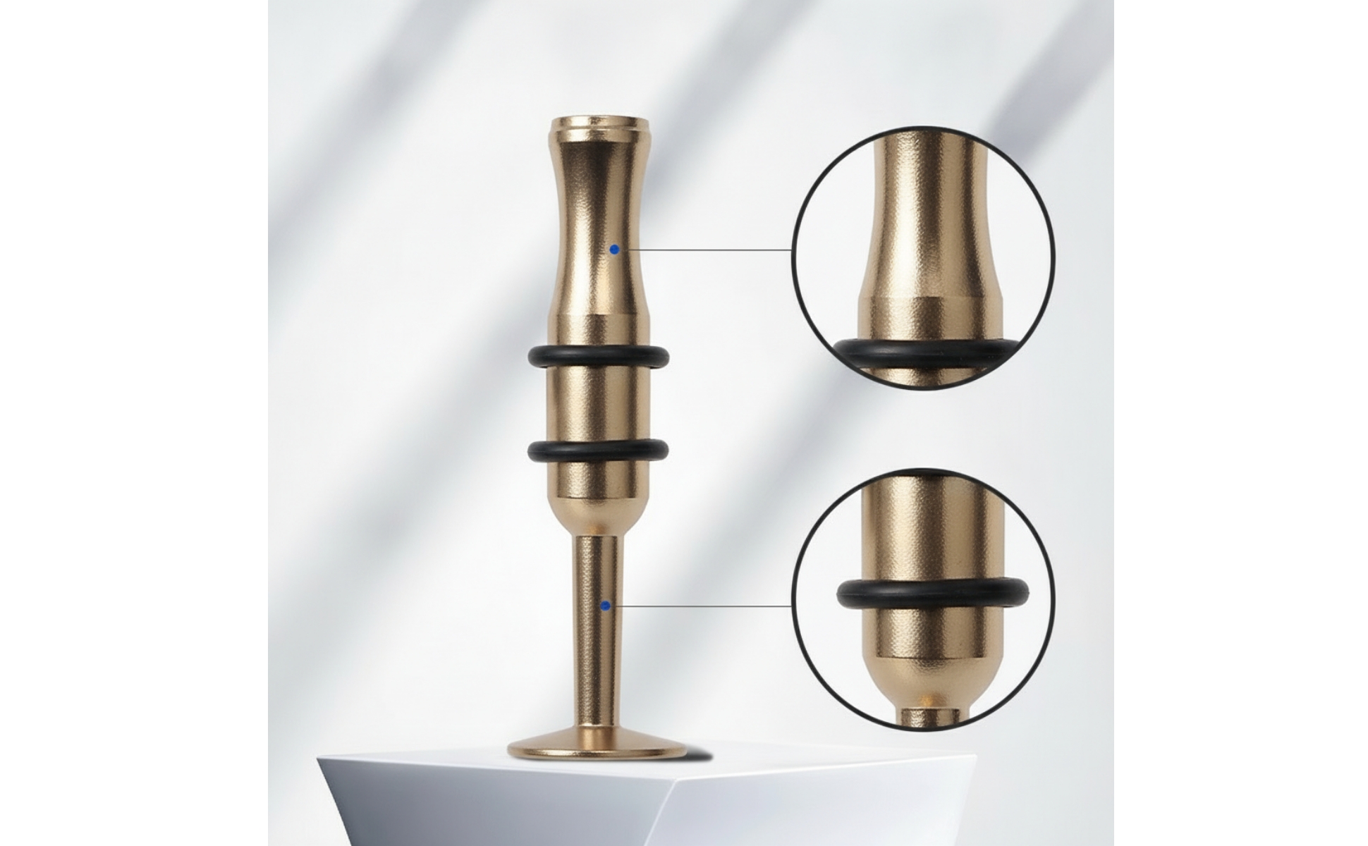 Mouthpiece Practice Tool Brass-Colored Embouchure Practice Tool Metal for Travel