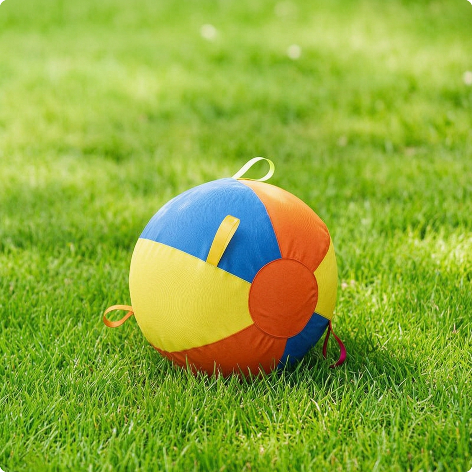 Hundespielball mit Schlaufen bunt Hundespielzeugball trainingsgeeignet