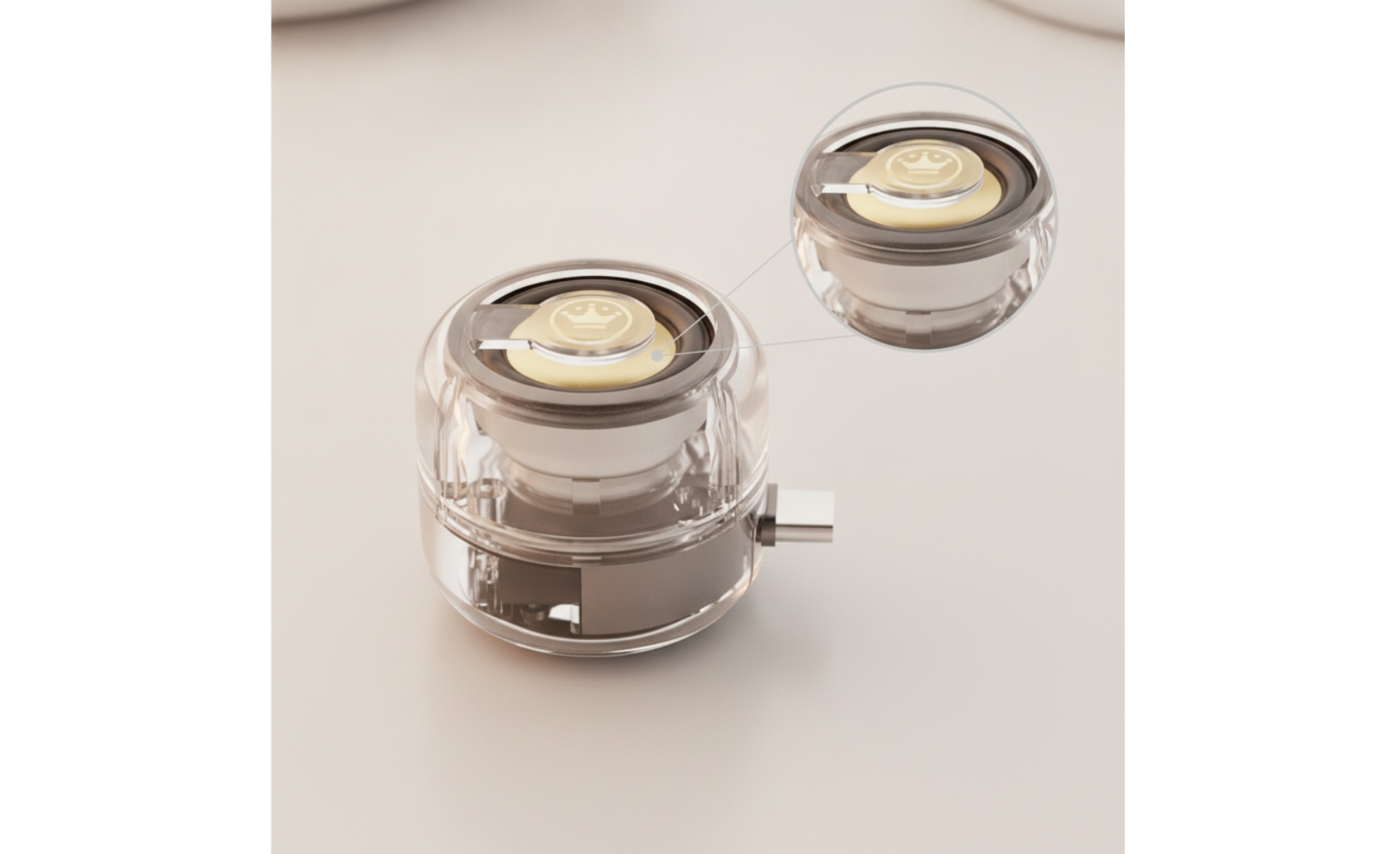 Type-C Speaker Cordless Speaker with Type-C Connector Compact for Travel