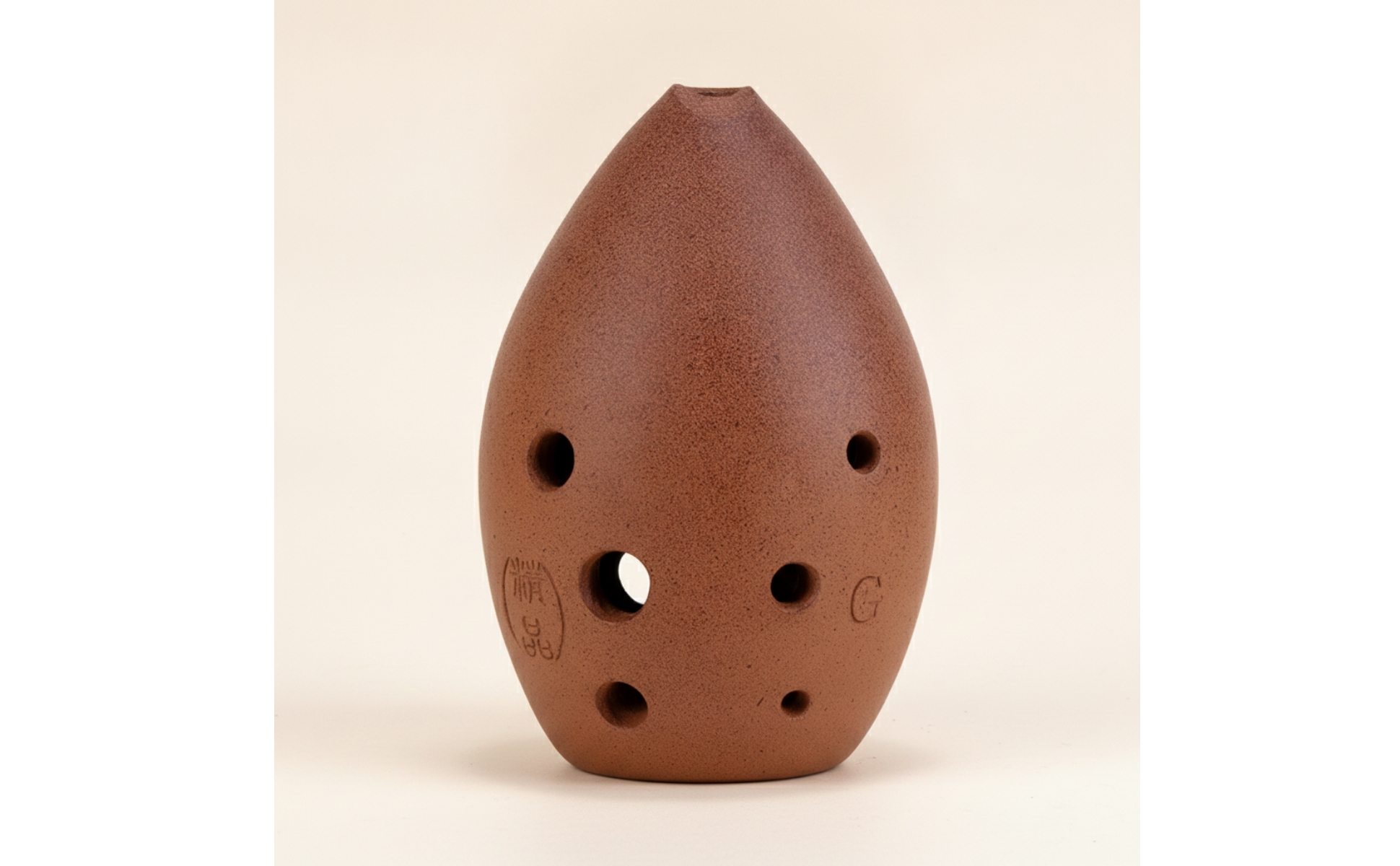 Ceramic Xun with 8 Holes G Key Xun Traditional for Practice, Beginners, Students
