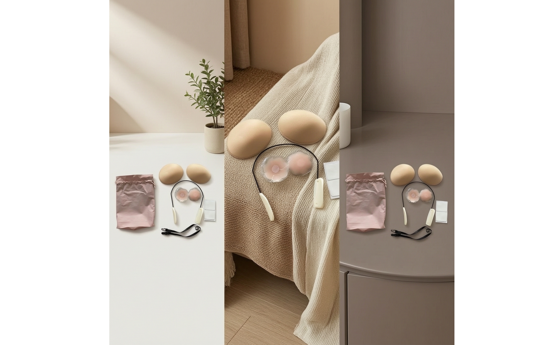Klebe-Büstenhalter mit Nippelpads Rückenfrei Klebe-Büstenhalter Selbstklebend