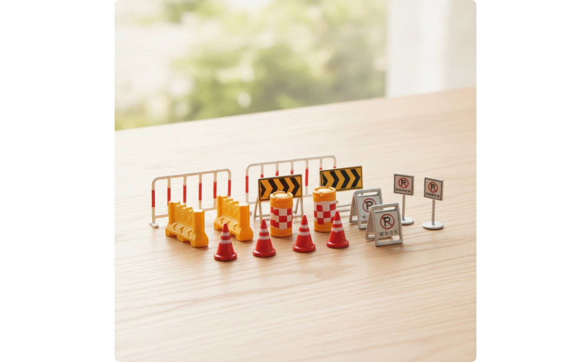 14 Pièces Miniature de Chantier Routier Échelle 1/64 pour Exposition, Modélistes