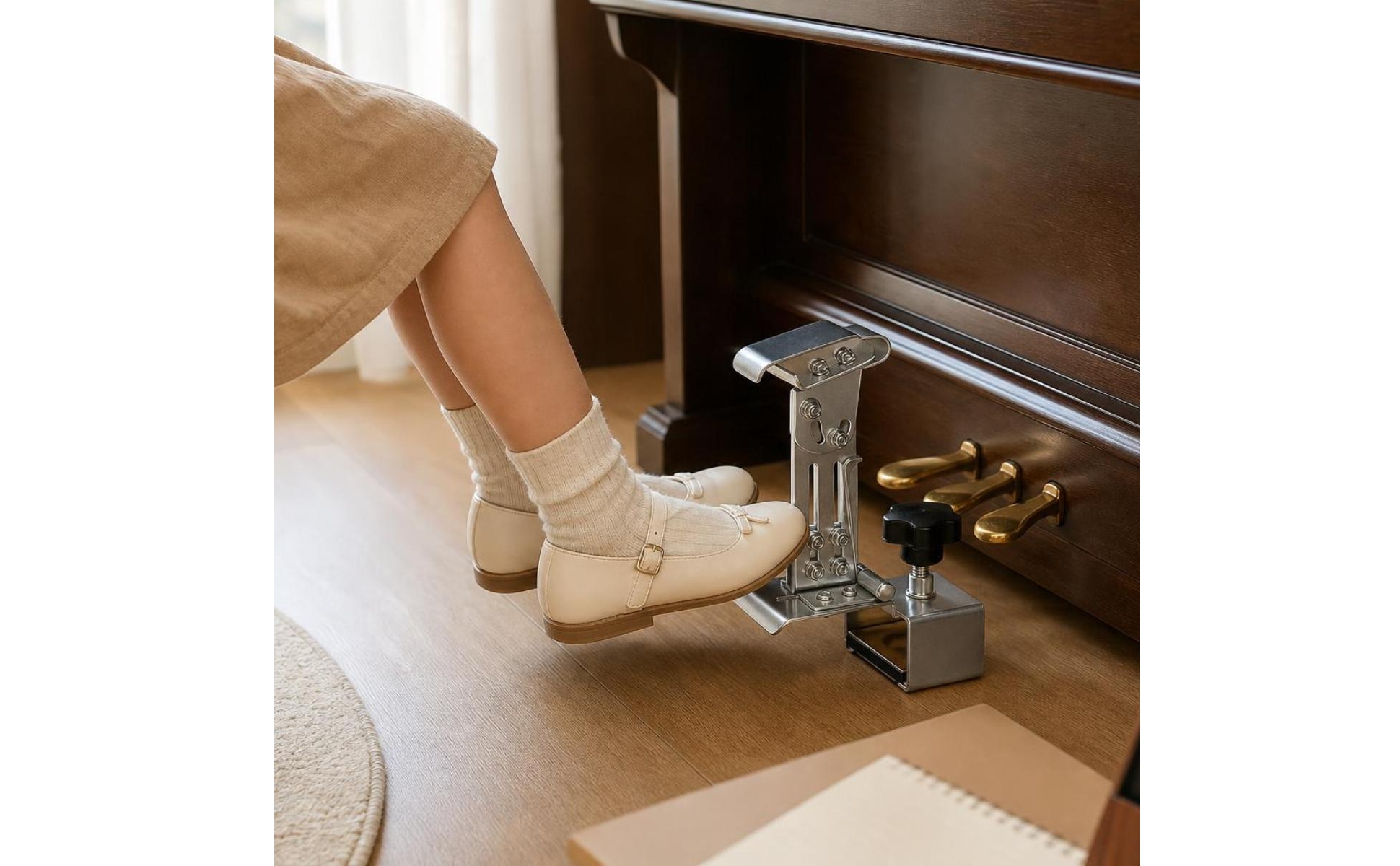Piano Pedal Booster Detachable Piano Pedal Extender Stainless Steel for Children