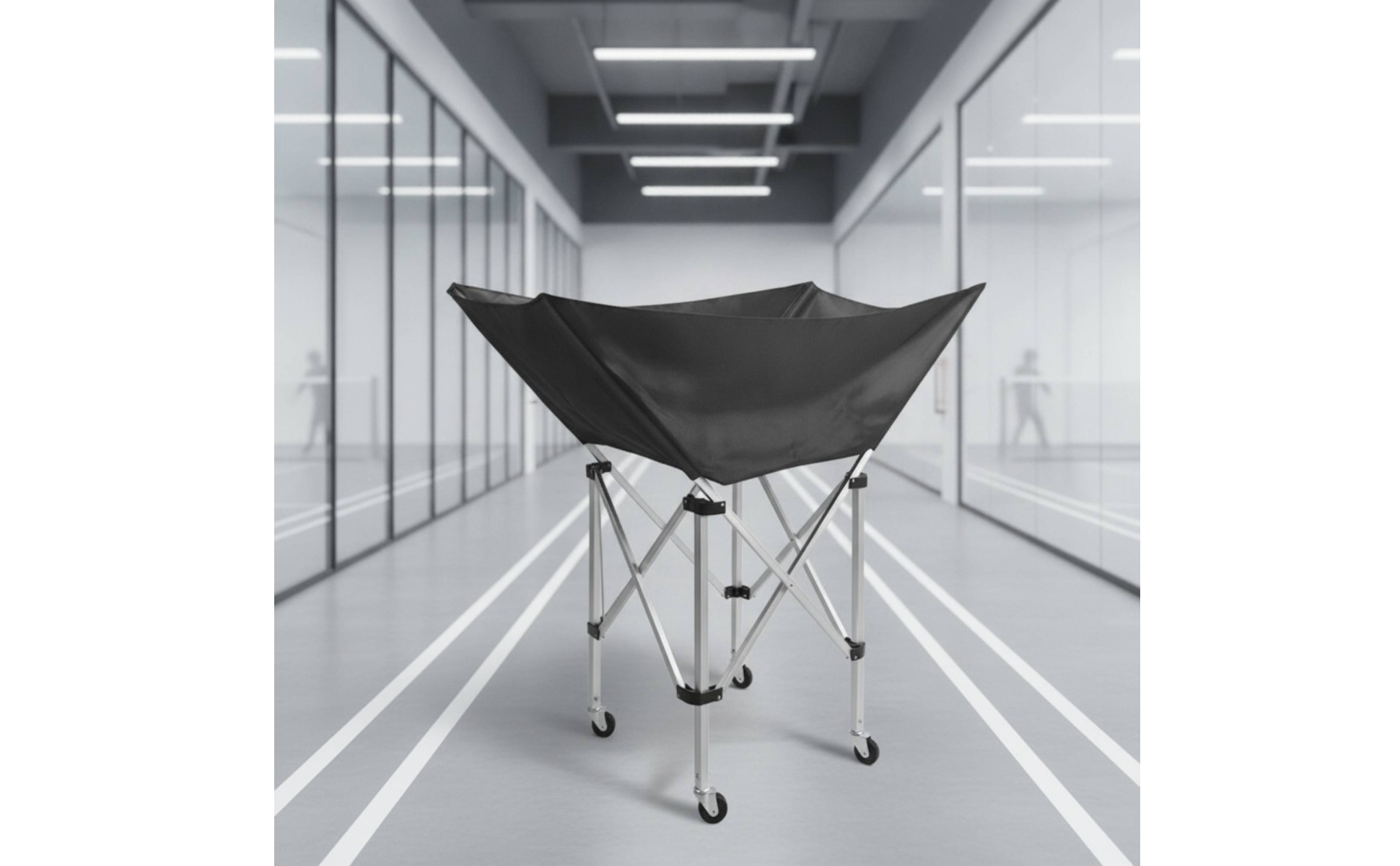 Ball Cart Foldable Rolling Sports Ball Cart Collapsible for Gym, Coaches