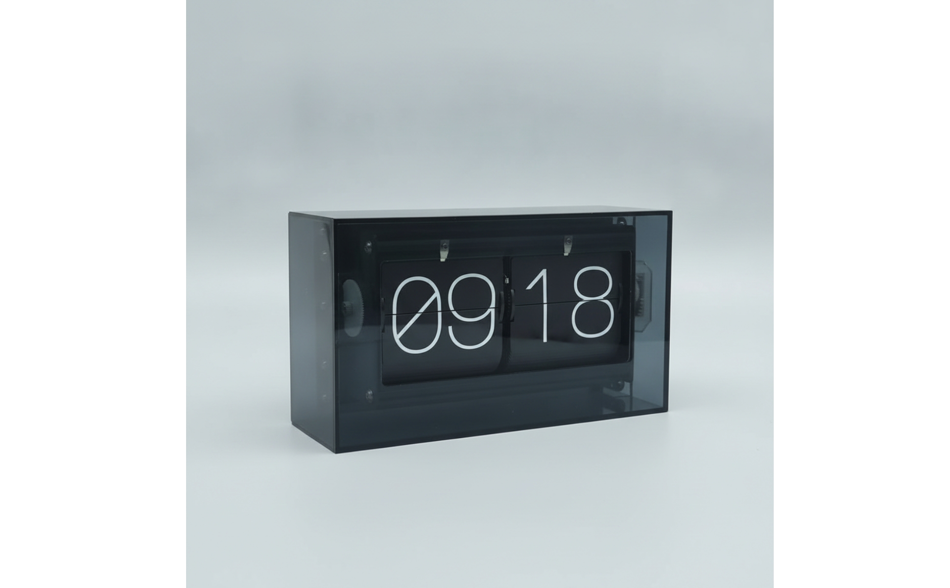 Klappzahlenuhr Transparent Flip-Uhr Retro für Nachttisch, Minimalisten, Sammler