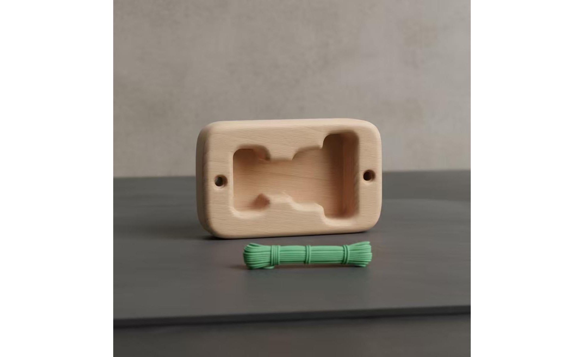 Wooden Hangboard with Hanging Rope Tooltool-Less Wooden Hangboard Hanging