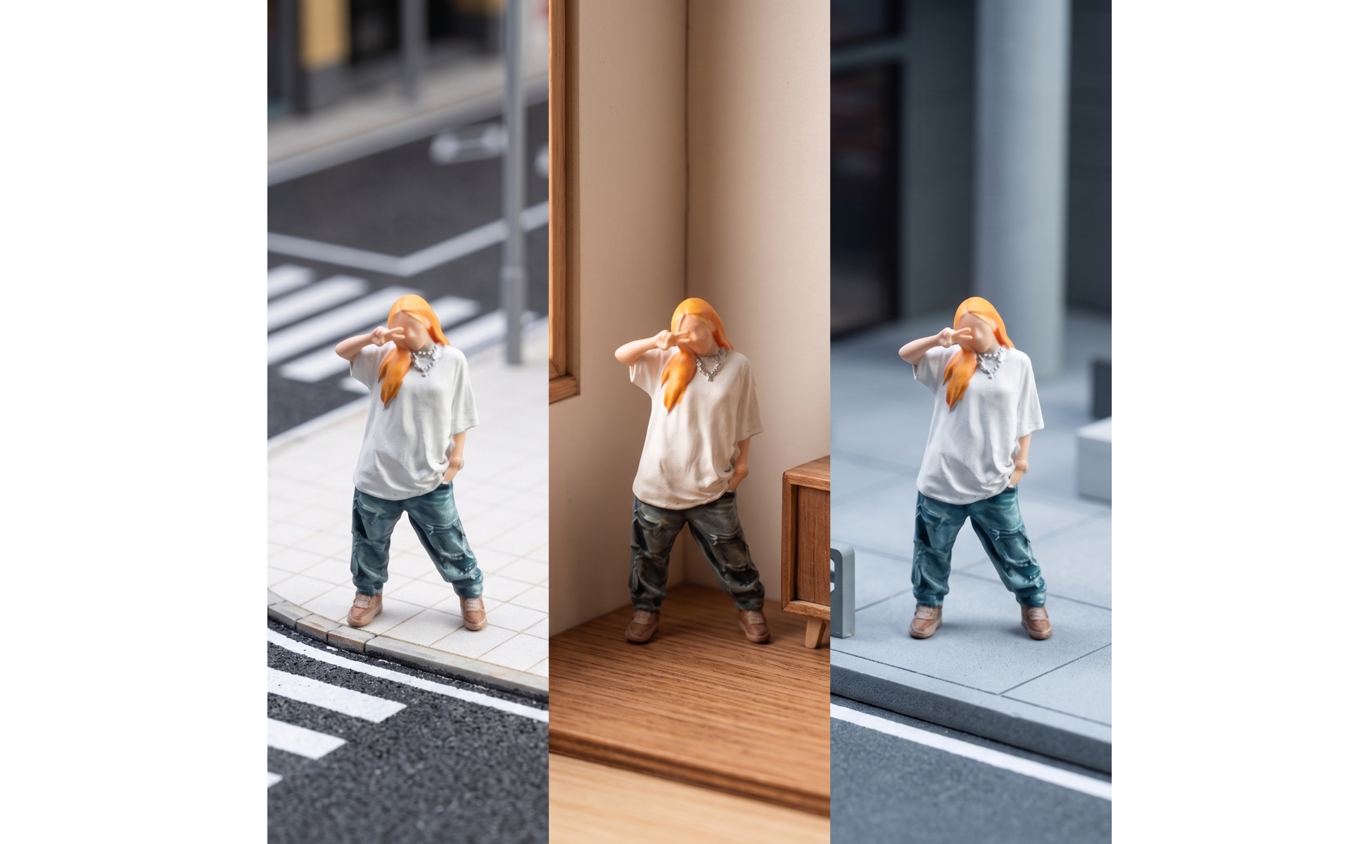 Modèle de Diorama Figurine Miniature à l’échelle 1/64 pour Modélisme Ferroviaire