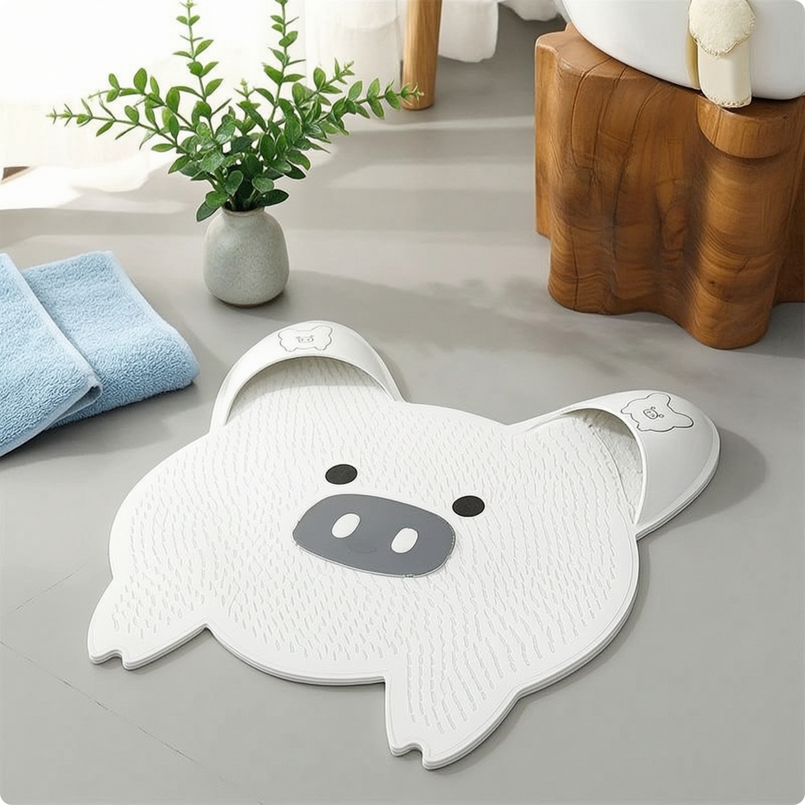 Fußschrubber-Matte entspannend Fußwaschmatte hochwertig für Badezimmer,