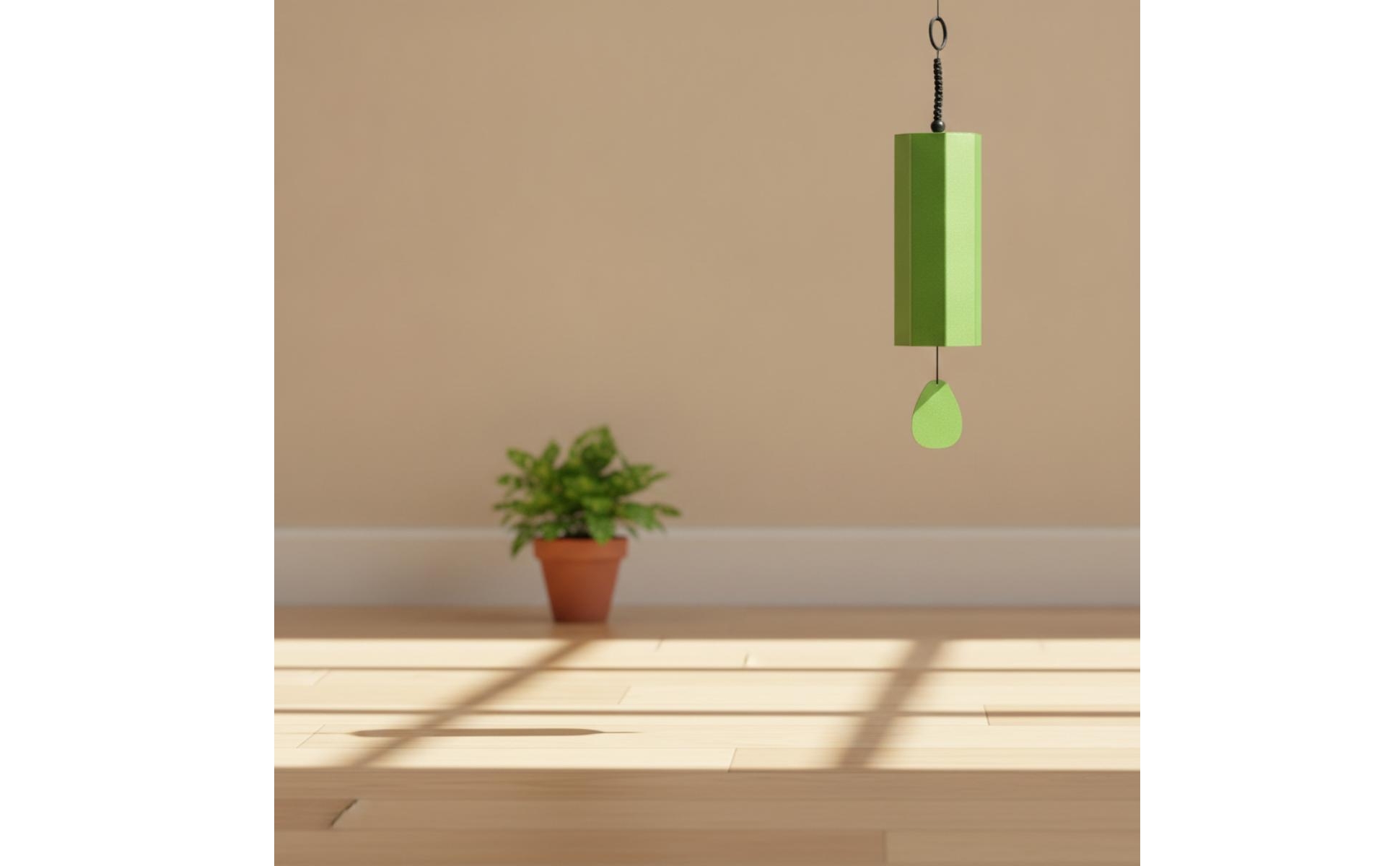 Metal Wind Chime Soothing Wind Chime with Pendant Hexagonal for Home Decorators