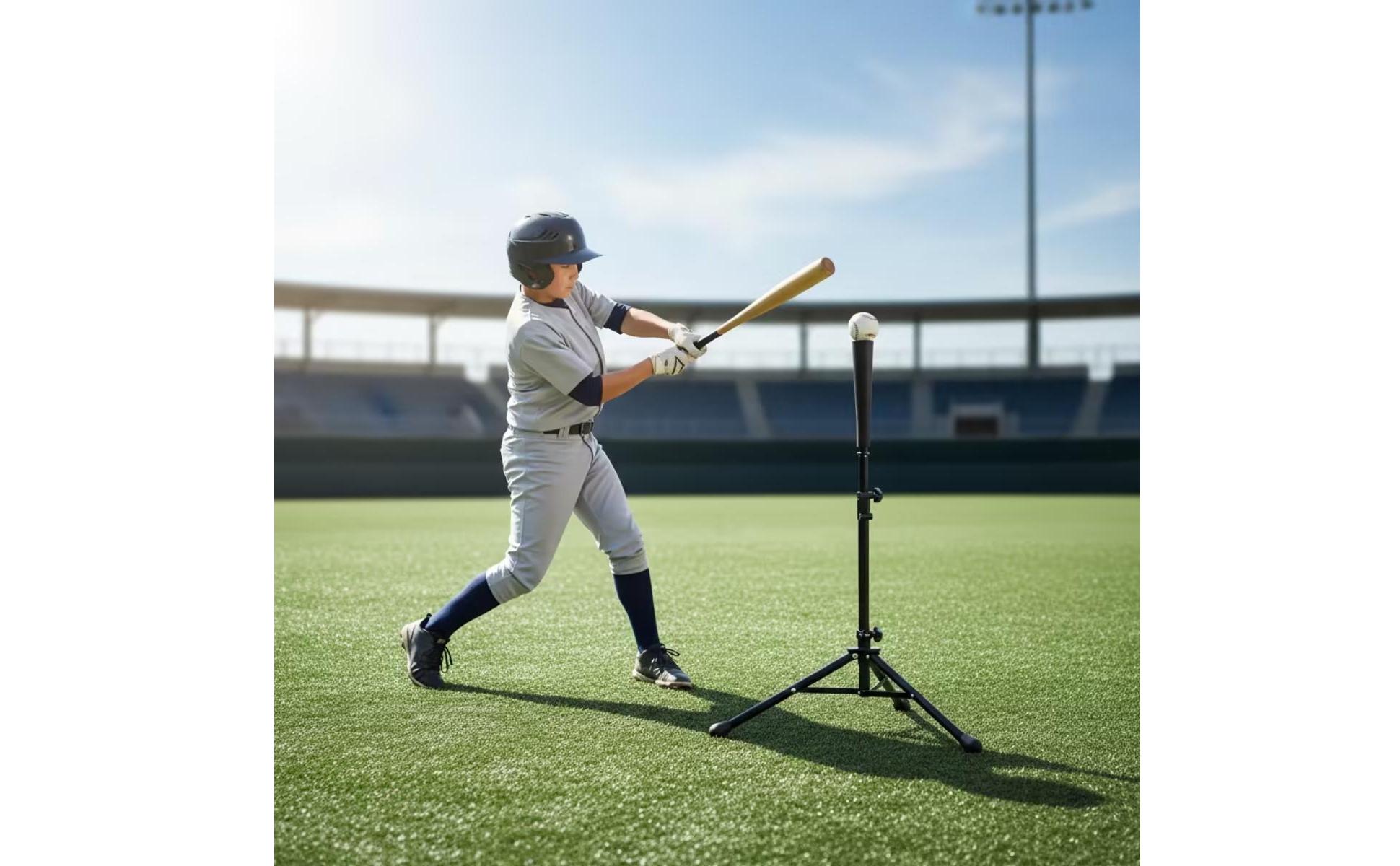 Batting Tee with Tripod Base Portable Adjustable Batting Tee Lightweight