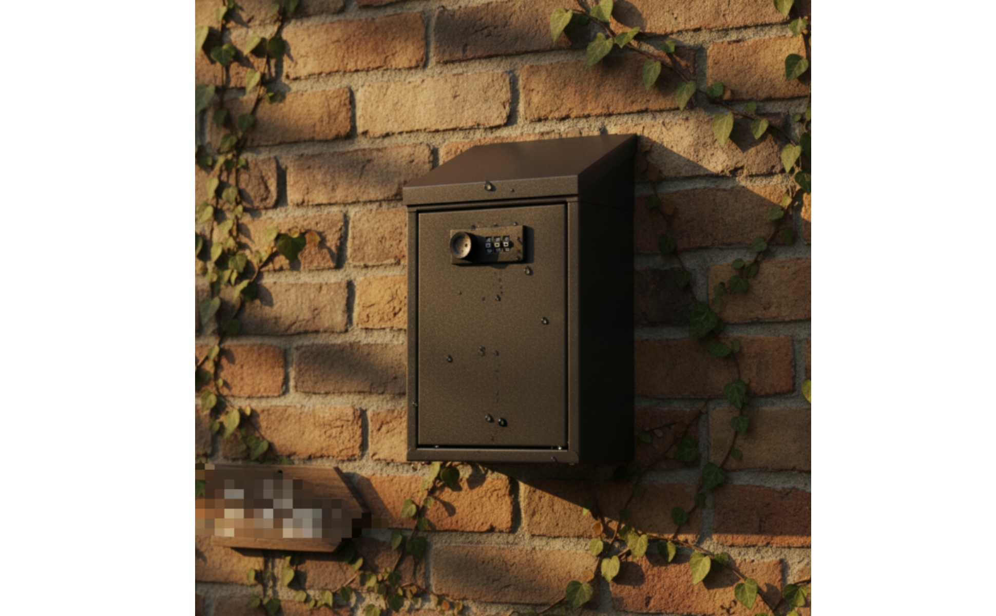 Mailbox with Combination Lock Compact Wall Mailbox Metal for Apartments, Offices