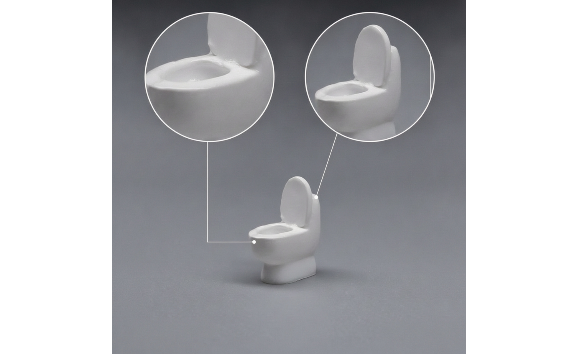 Miniature Toilet 1:64 Scale Toilet Model Micro for Diorama Builders, Collectors