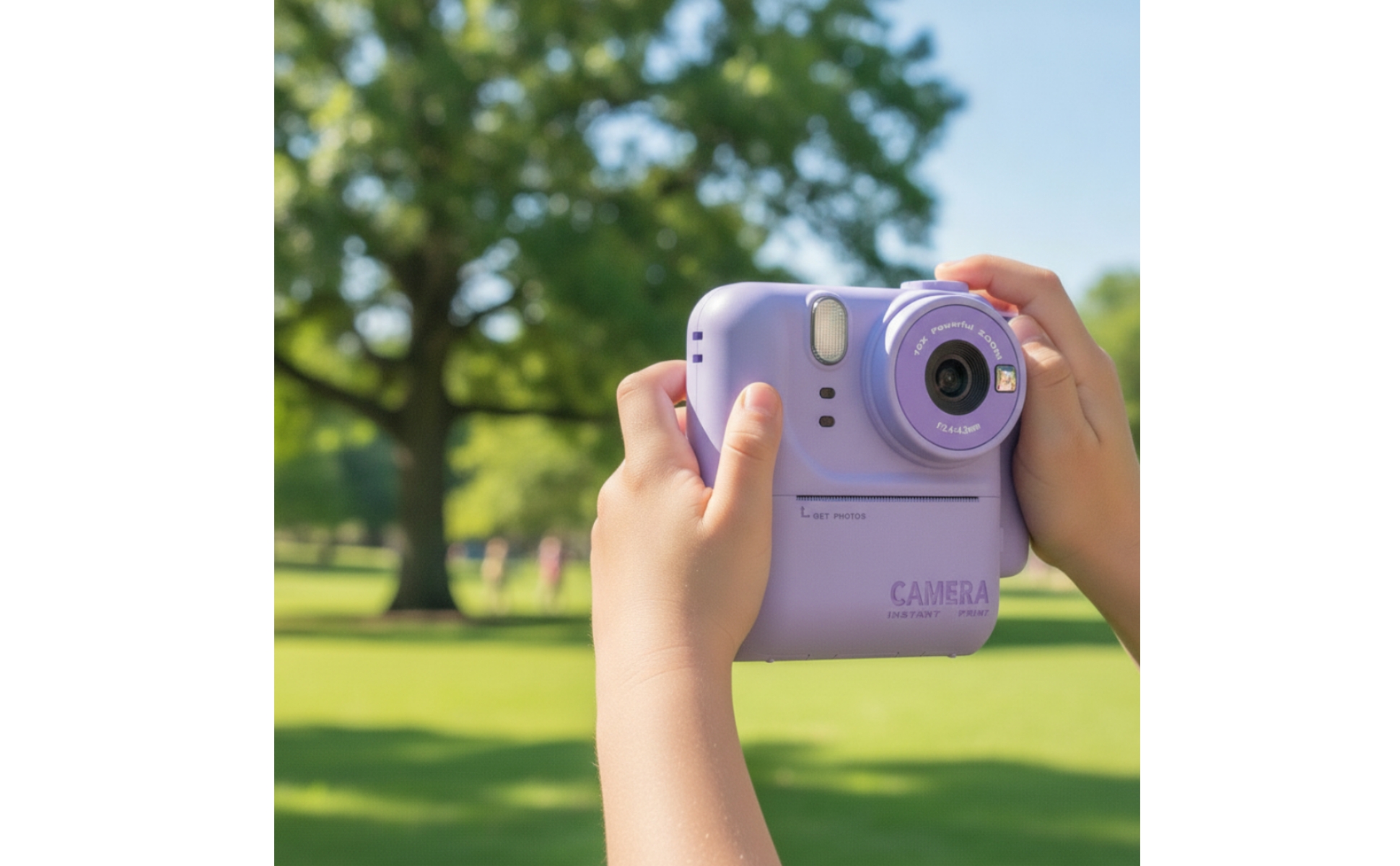 Instant Print Camera Mini Instant Print Toy Camera Rechargeable for Travel, Kids