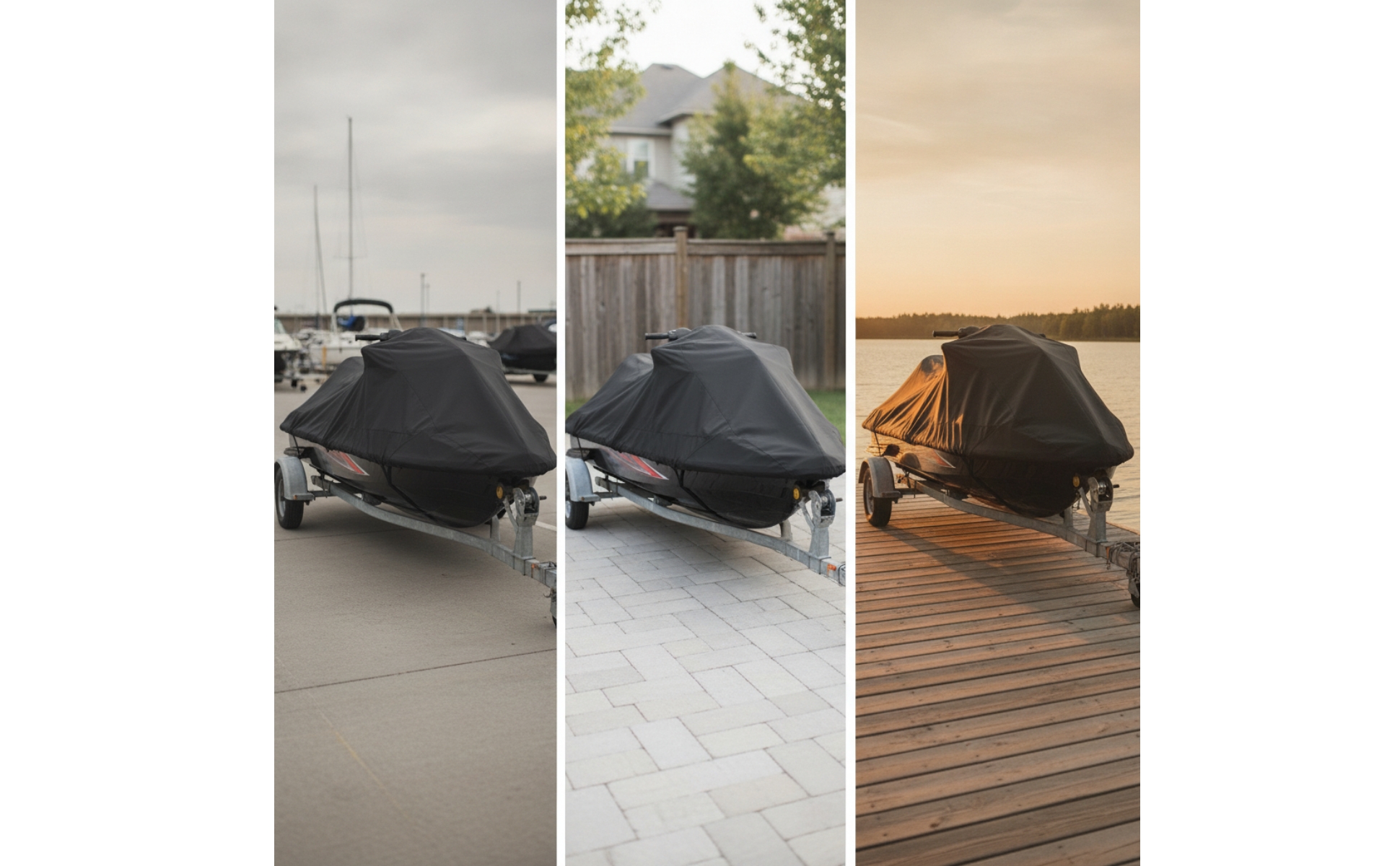 Motorboat Cover with Oxford Material Waterproof for Outdoor Storage, Boat Owners
