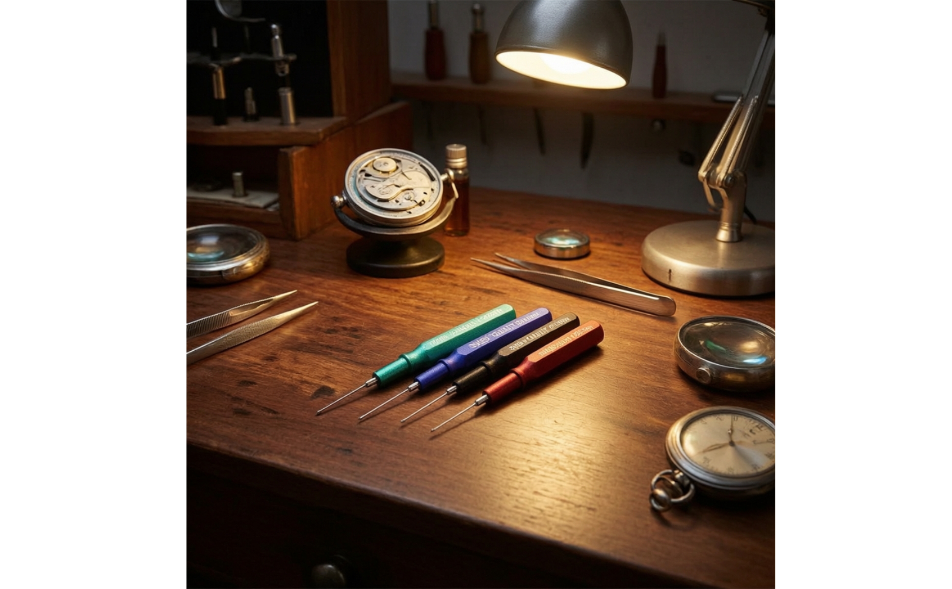 4 Pieces Watch Oiler Set Fine Tip Watch Movement Oiling Pen Micro for Hobbyists
