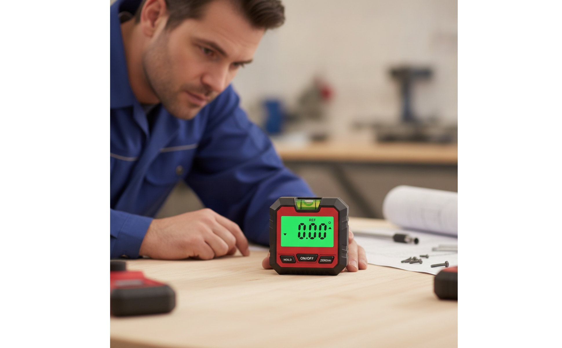 Angle Gauge with LCD Display Easy-to-Read Digital Angle Gauge Large for DIYers