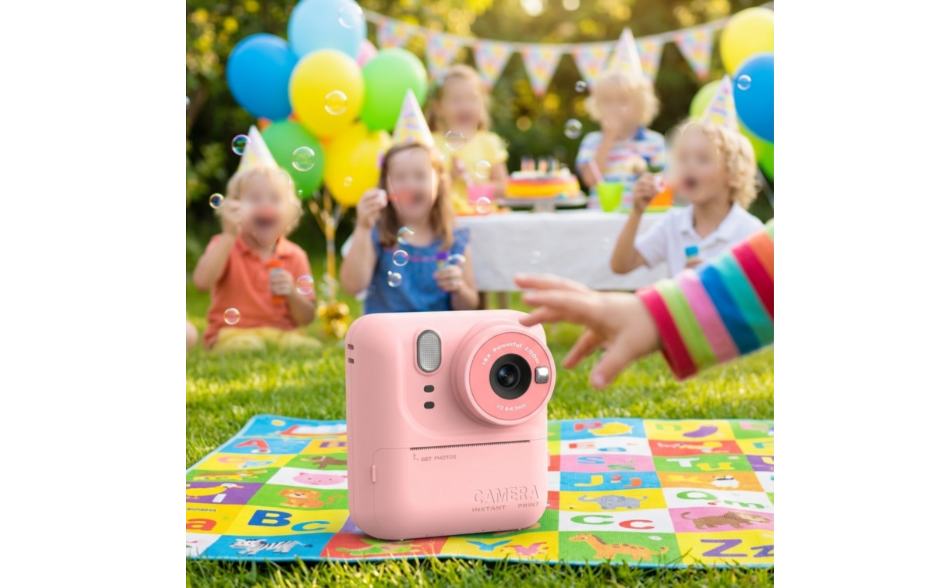 Instant Print Camera Mini Instant Print Toy Camera Rechargeable for Travel, Kids