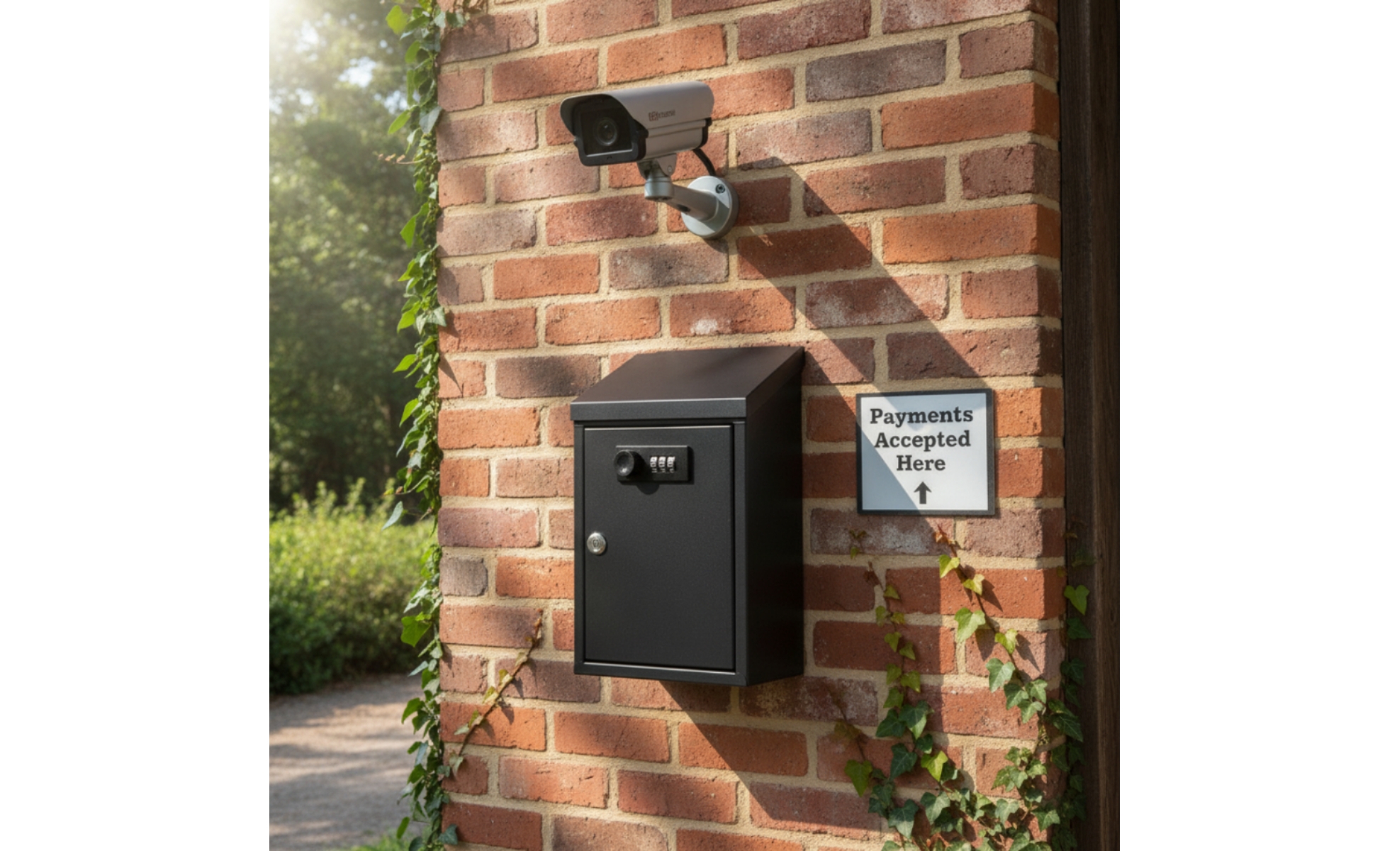 Mailbox with Combination Lock Compact Wall Mailbox Metal for Apartments, Offices
