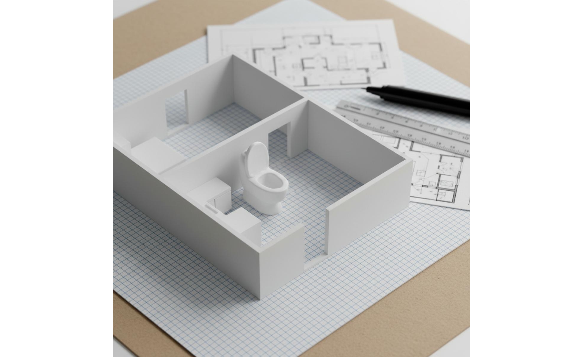 Miniature Toilet 1:64 Scale Toilet Model Micro for Diorama Builders, Collectors