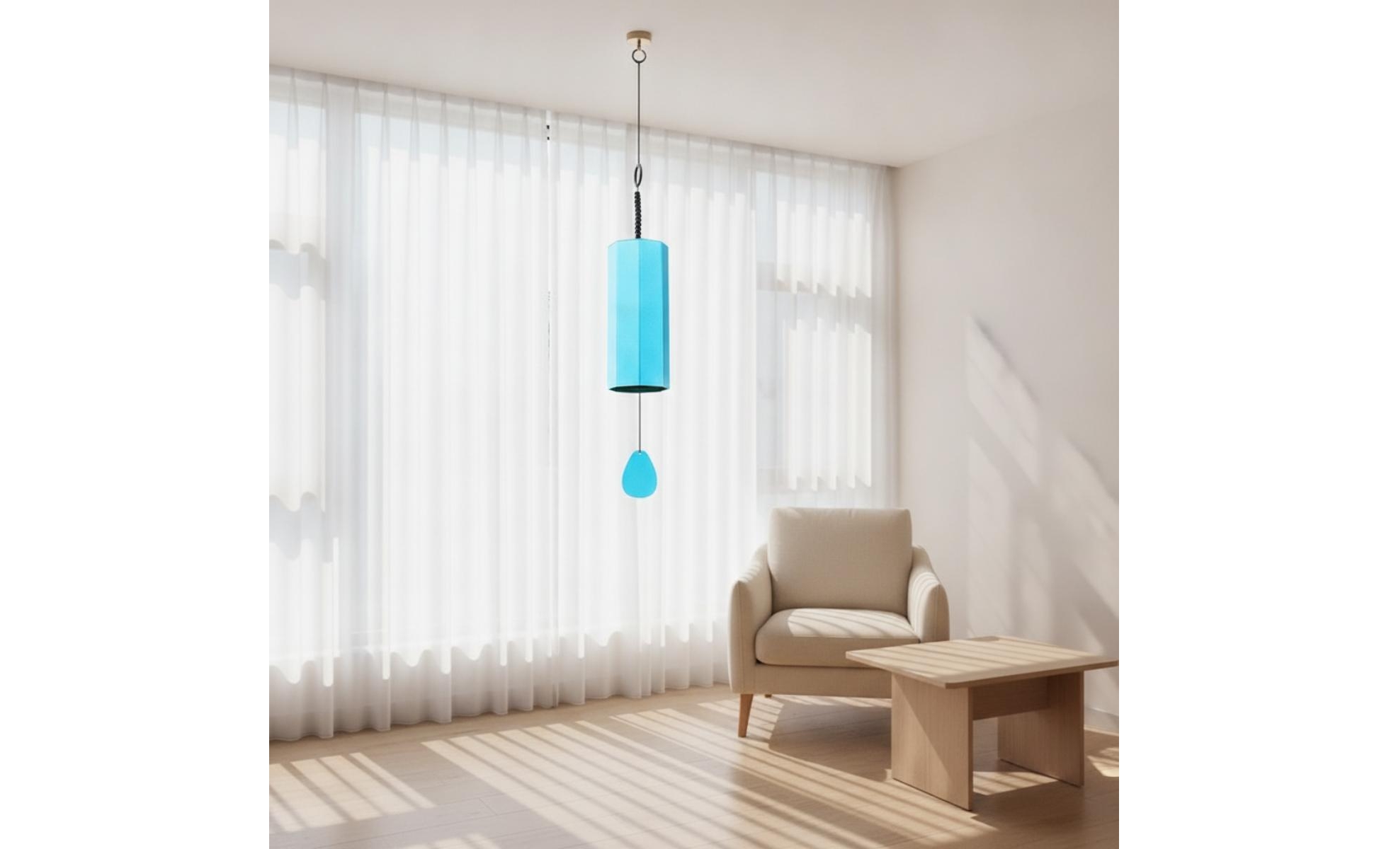Metal Wind Chime Soothing Wind Chime with Pendant Hexagonal for Home Decorators