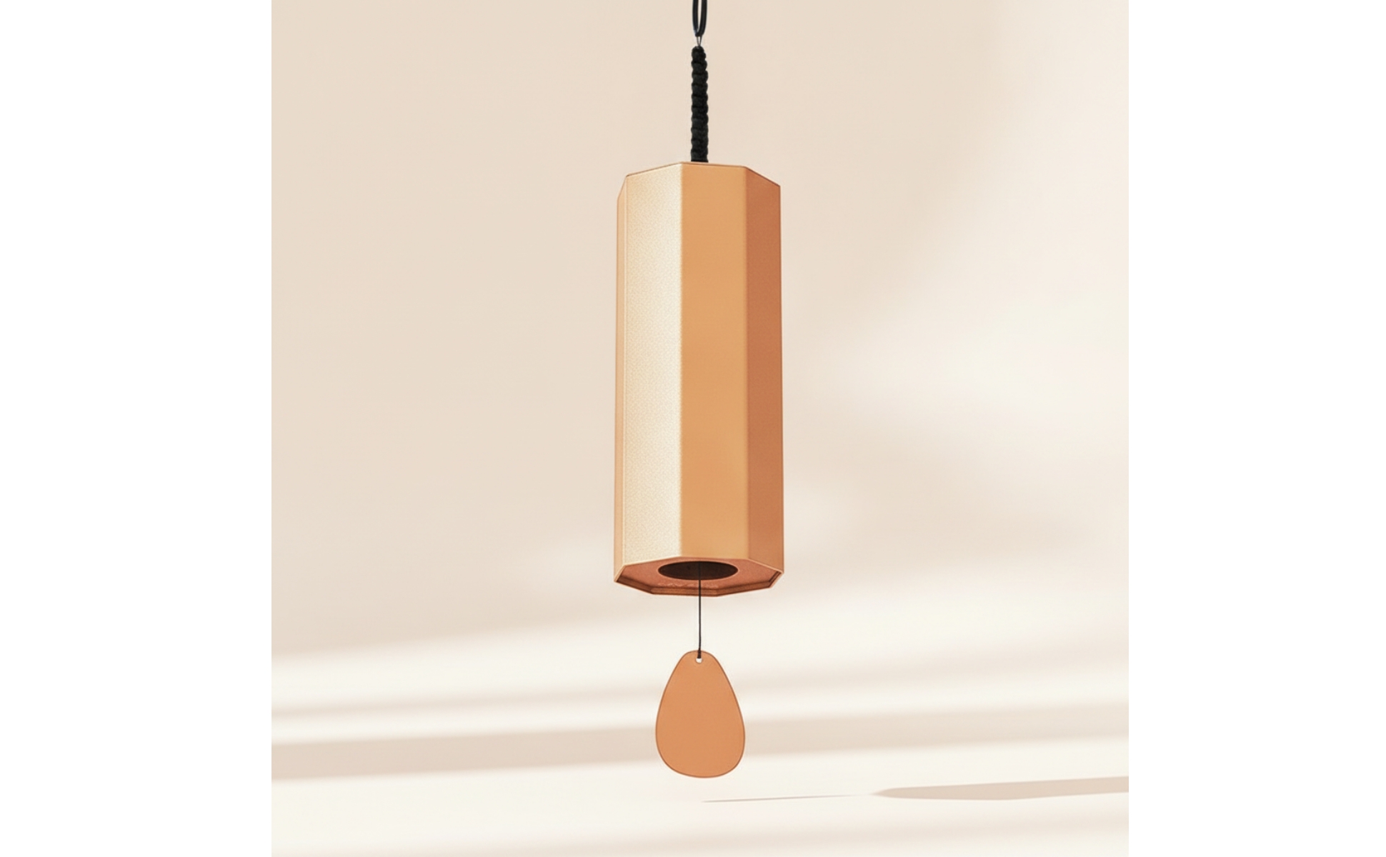 Metal Wind Chime Soothing Wind Chime with Pendant Hexagonal for Home Decorators