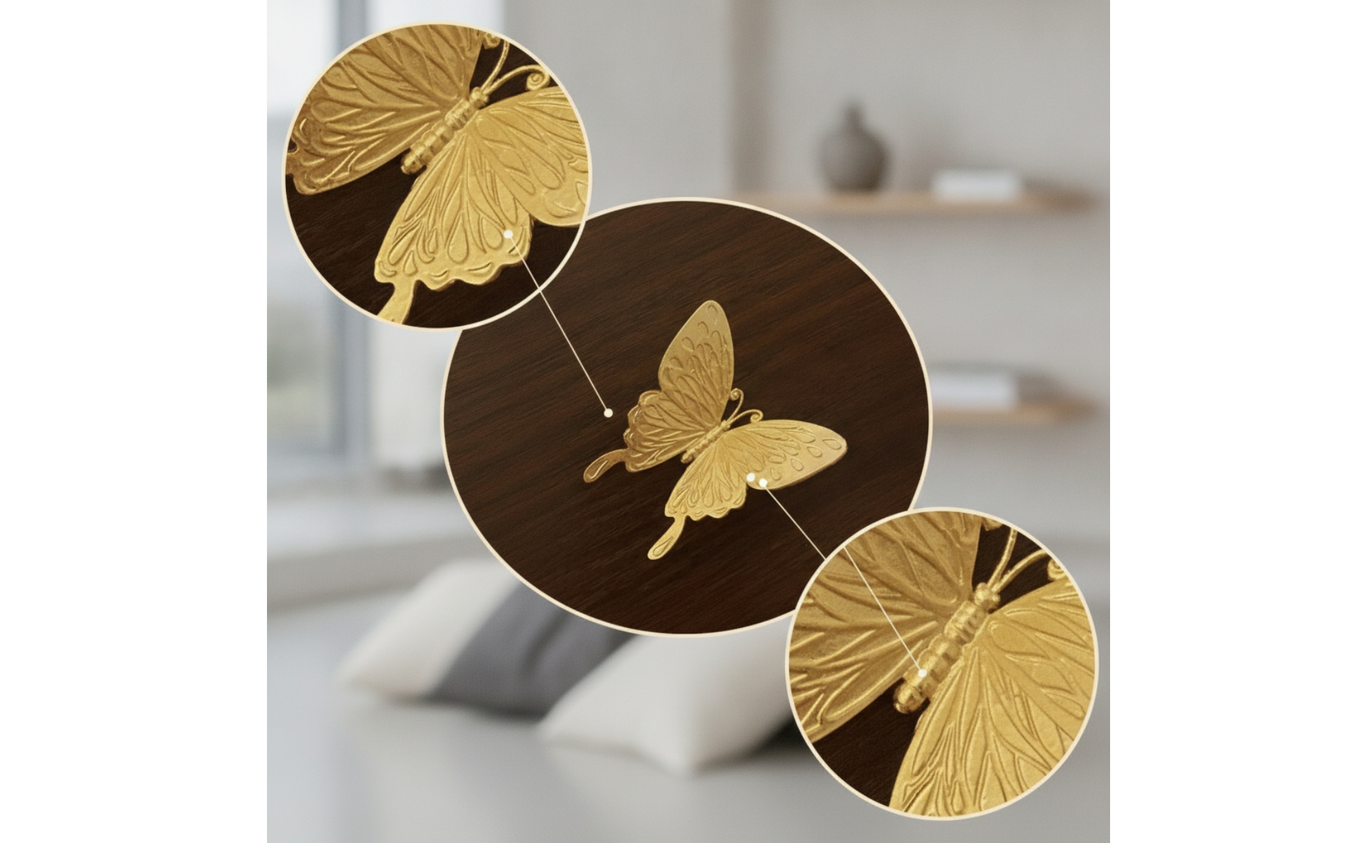Insektenfigur goldfarben Insekt aus Metall metallisch für Regal, Schreibtisch