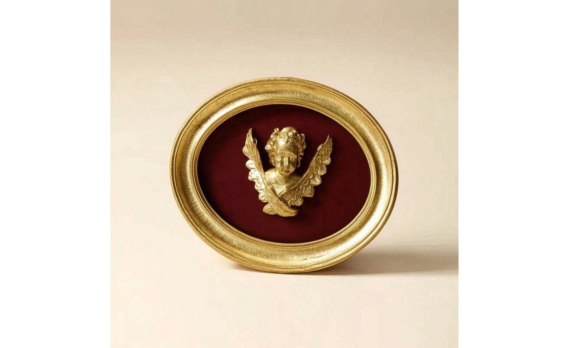 Oval Frame with Cherub Gold Toned Oval Picture Frame Ornate for Living Room