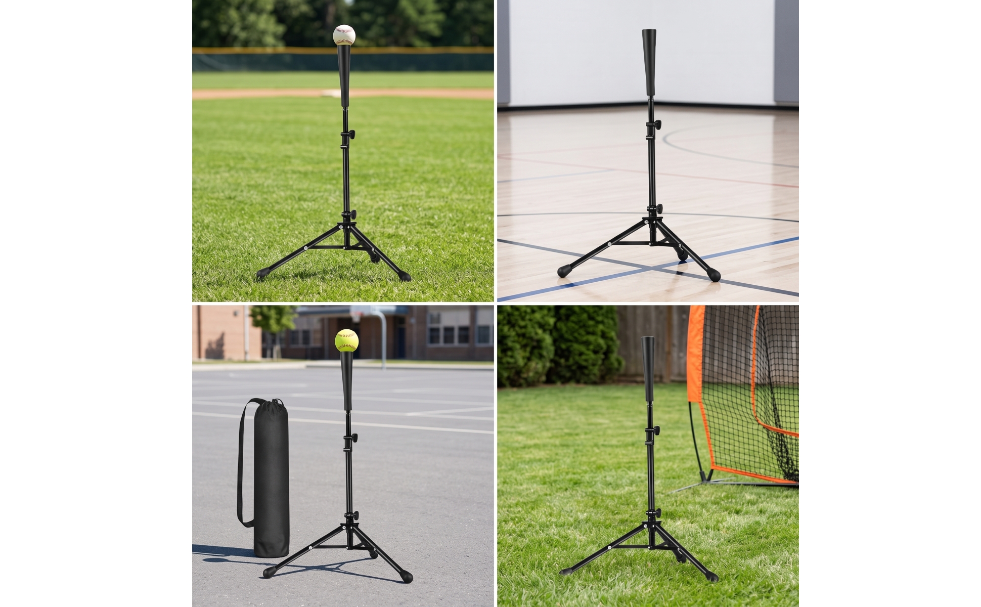 Batting Tee with Tripod Base Portable Adjustable Batting Tee Lightweight