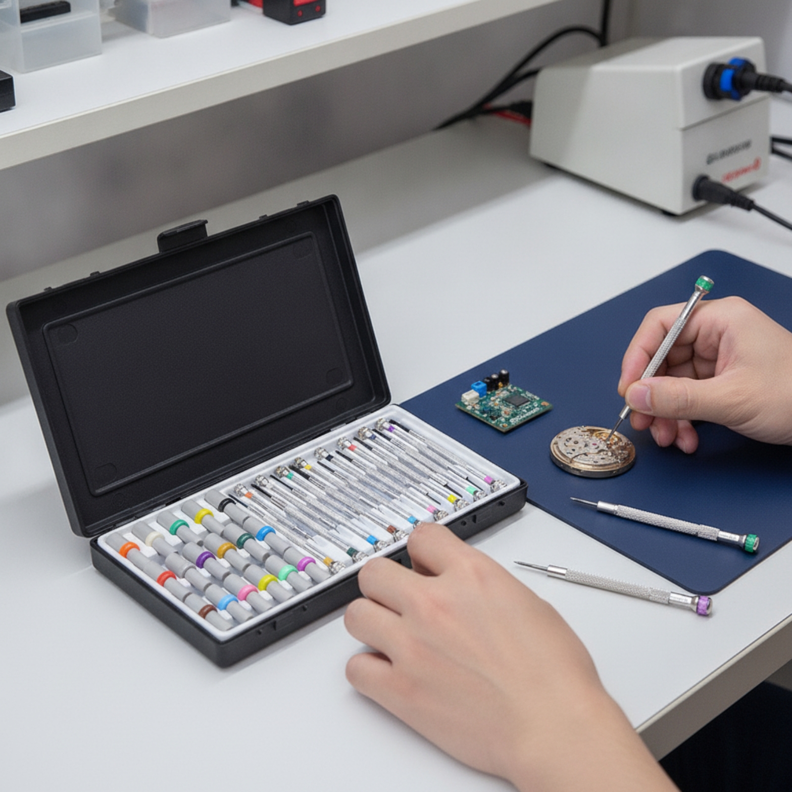 Präzisions-Schraubendreher-Set mit Etui feinmechanisch für Juweliere - Produktbild 6