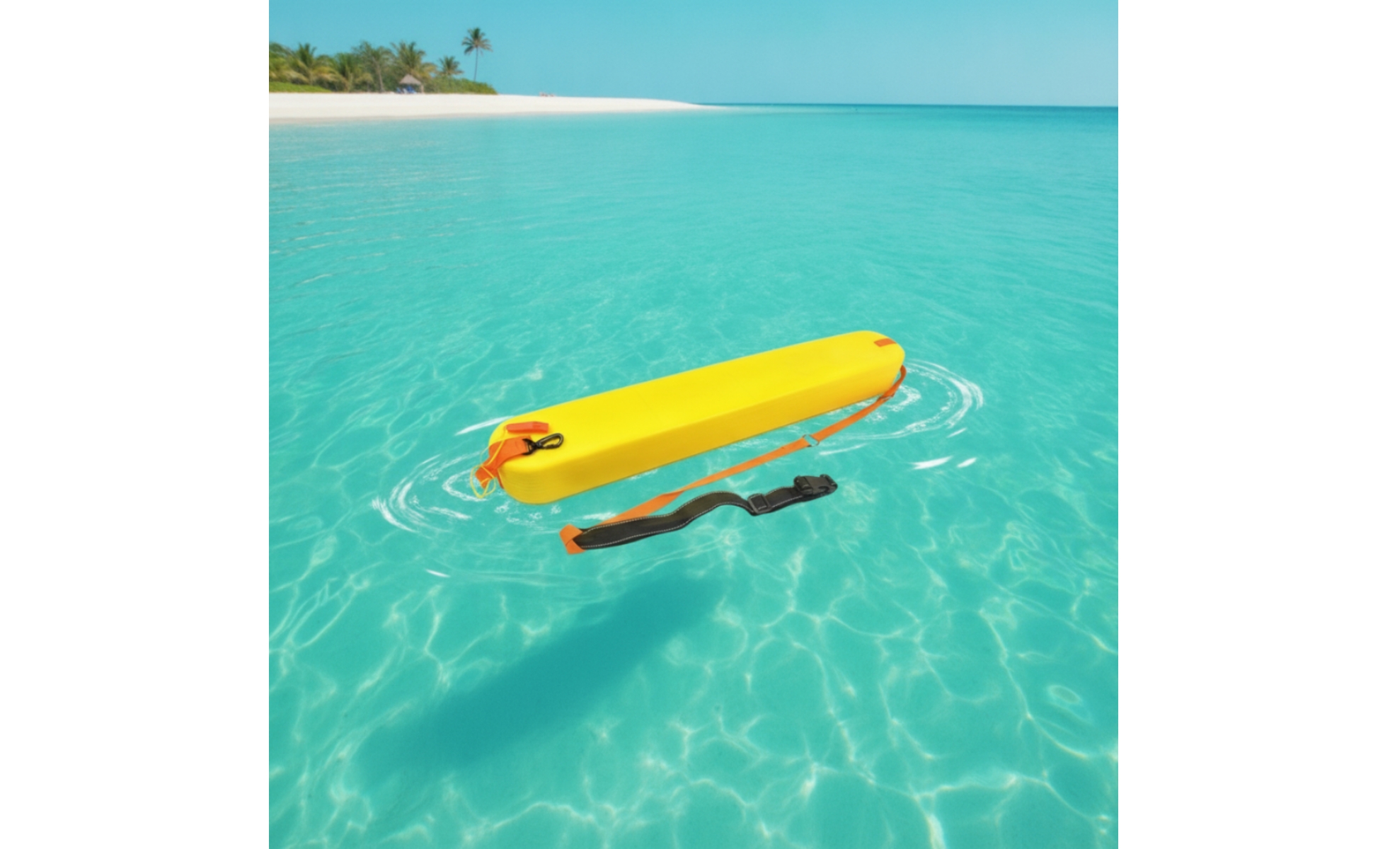 Rescue Buoy with Strap High-Visibility Swimming Rescue Can Professional