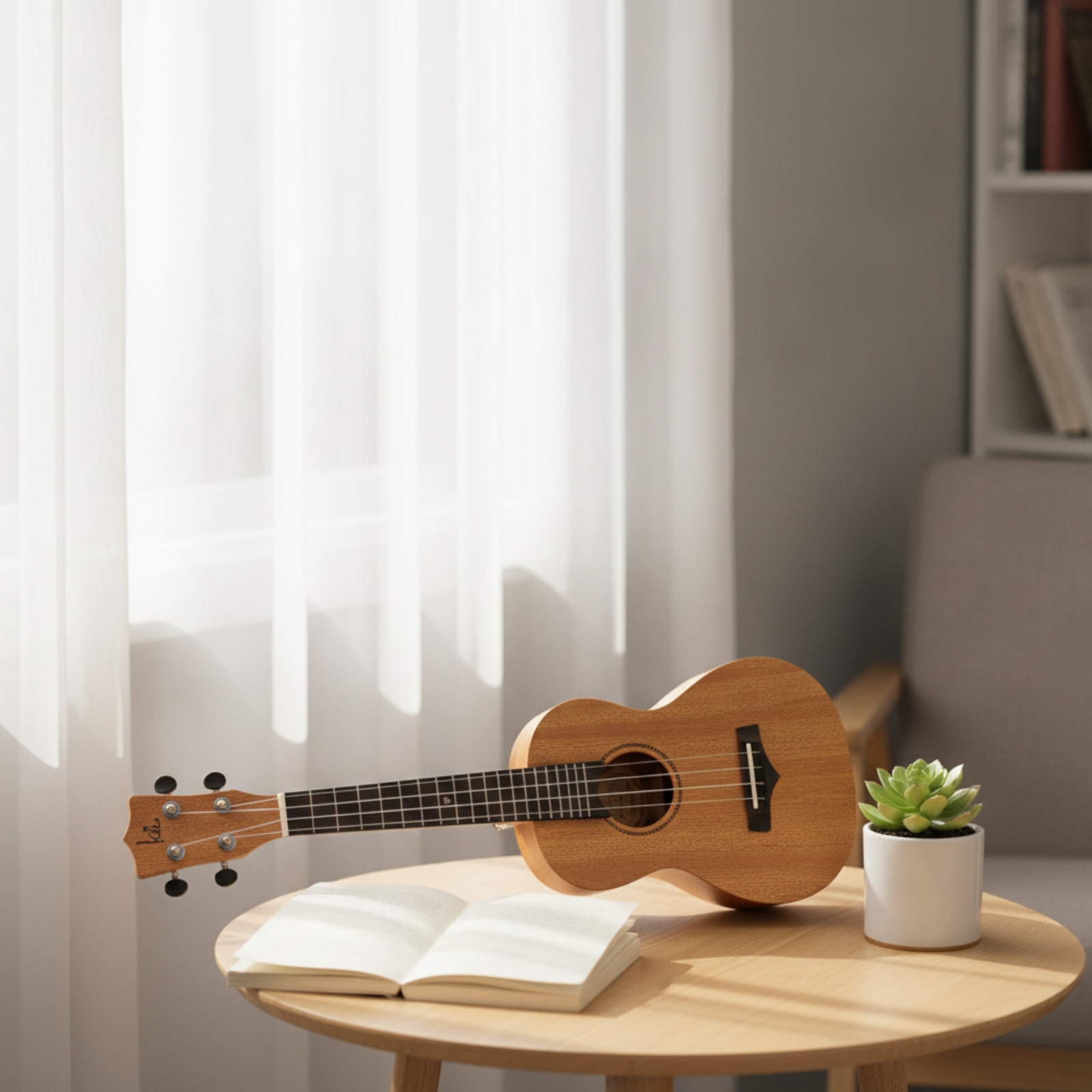 Sopran Ukulele leichtes Saiteninstrument leicht zu spielen für Reisen, Erwachsene - Produktbild 1