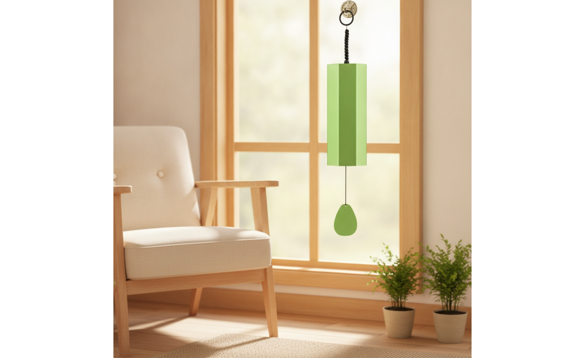 Metal Wind Chime Soothing Wind Chime with Pendant Hexagonal for Home Decorators