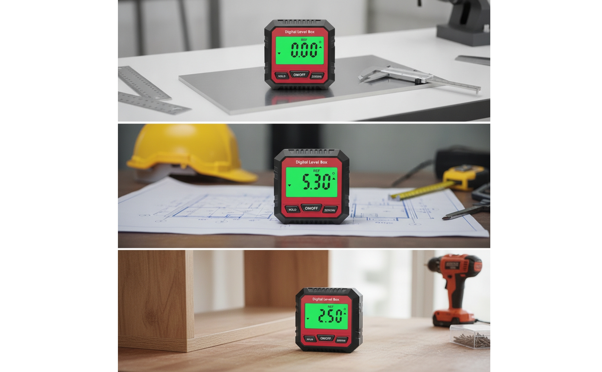 Angle Gauge with LCD Display Easy-to-Read Digital Angle Gauge Large for DIYers