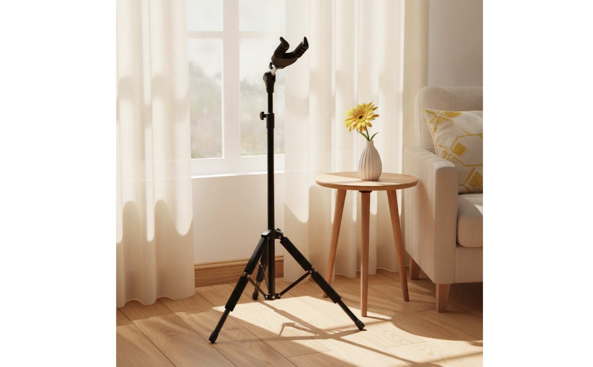 Guitar Stand with Self-Locking Head Secure Guitar Stand Floor-Standing for Stage