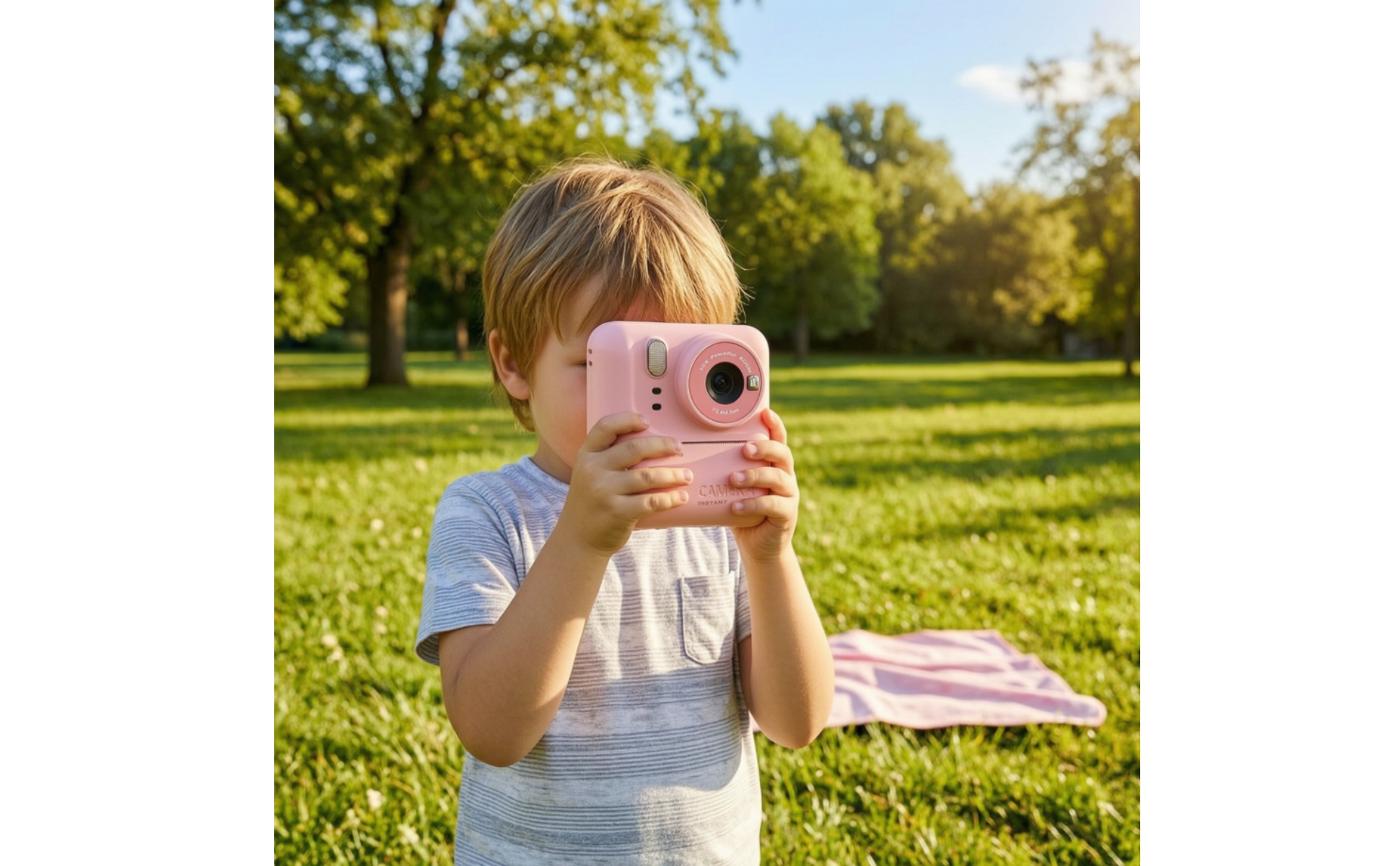 Instant Print Camera Mini Instant Print Toy Camera Rechargeable for Travel, Kids